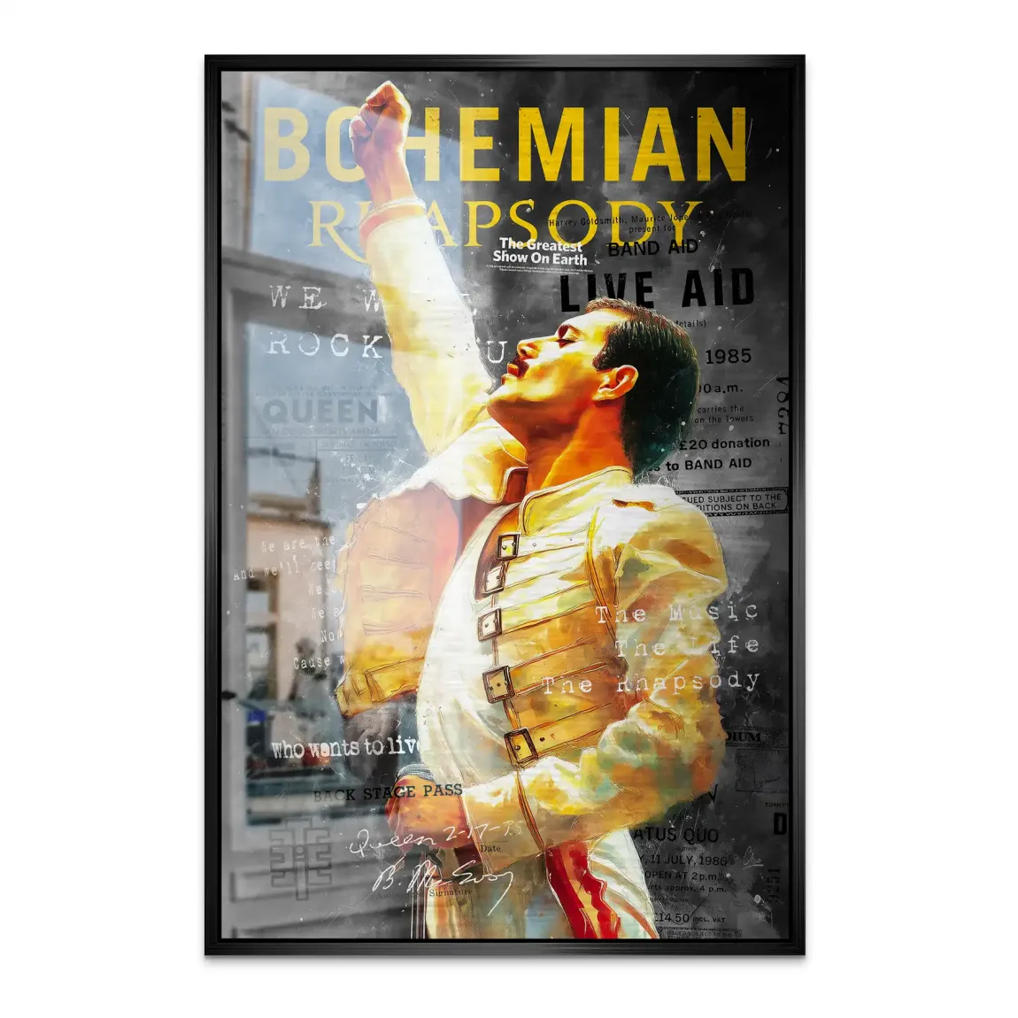 Freddie Mercury Bohemian Alu Dibond Bild gebürstet