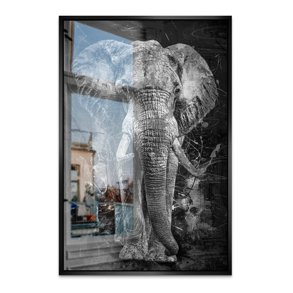 Elefant Abstrakt AluDibond Gebürstet INGALERIE