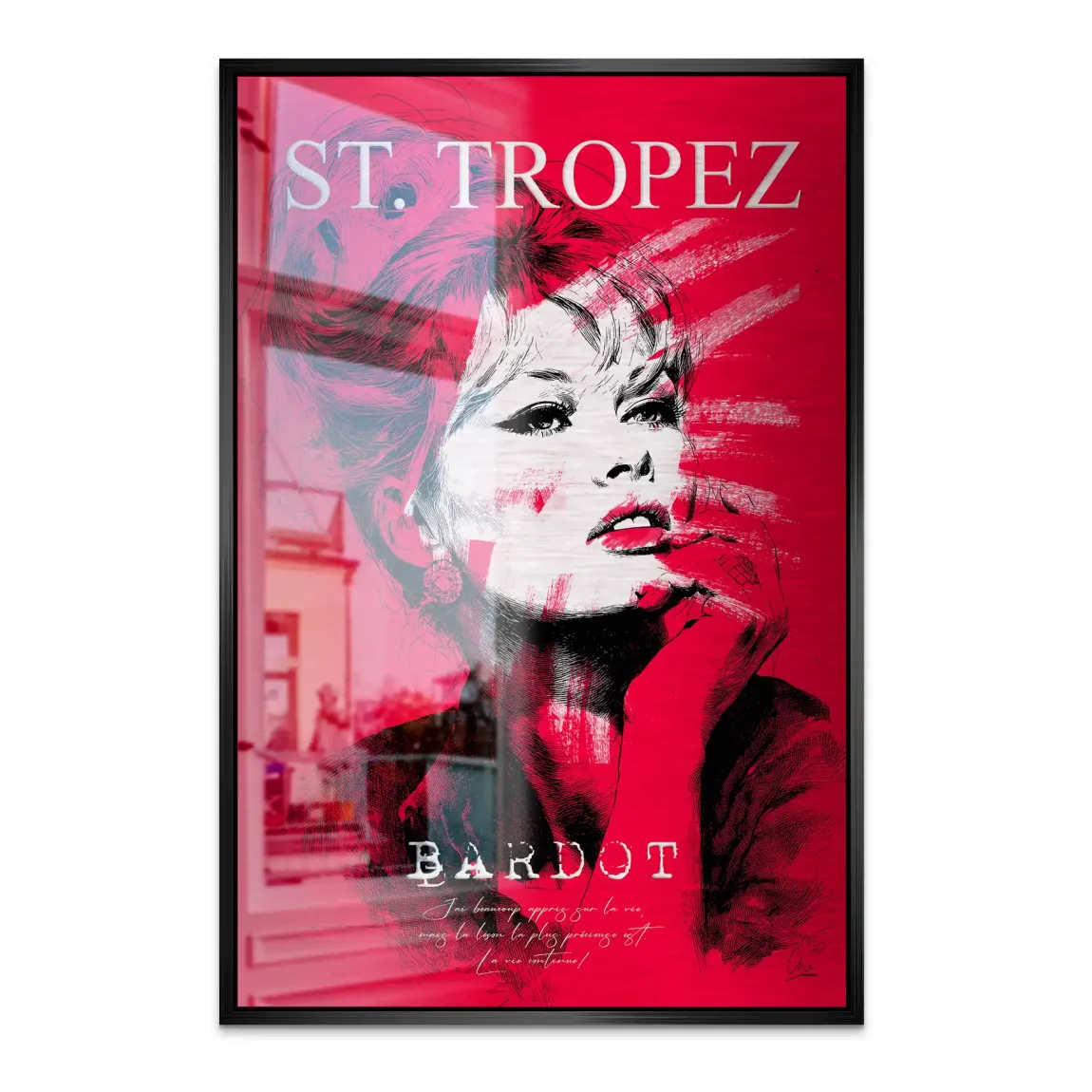 Bardot St Tropez Alu Dibond Bild gebürstet