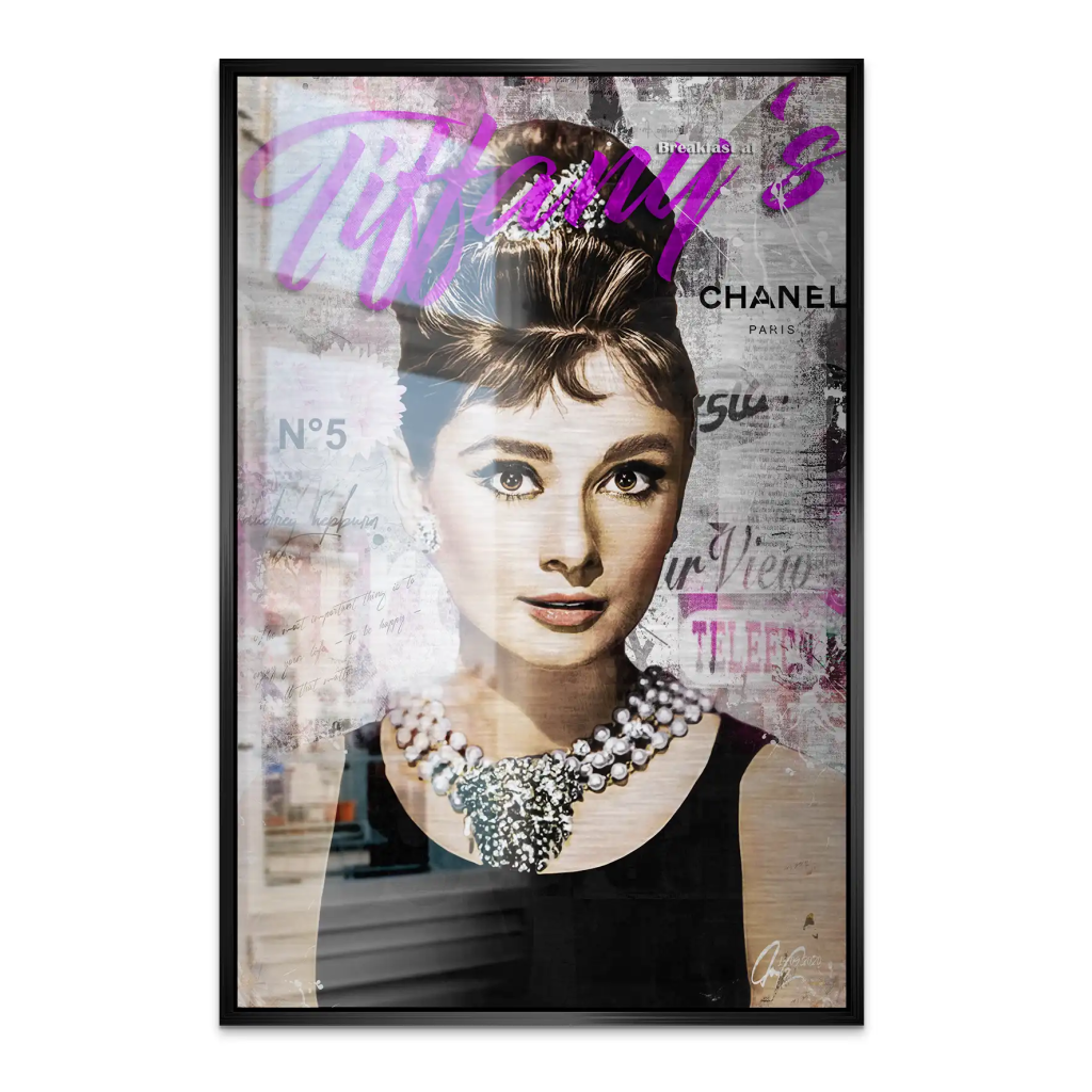 Audrey Tiffany Purple Art Alu Gebürstet Bild INGALERIE