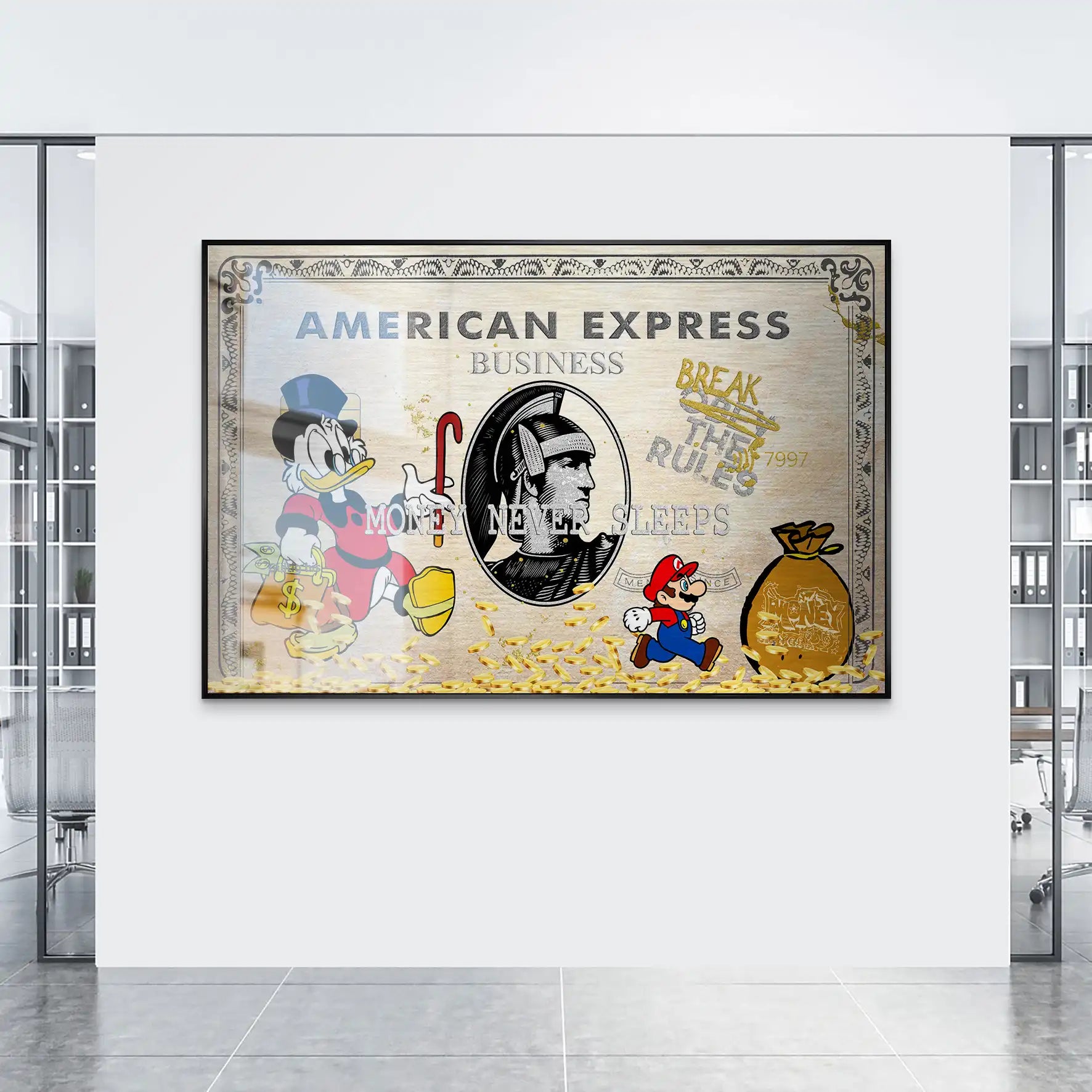 Dagobert Retro Amex AluDibond Gebürstet INGALERIE