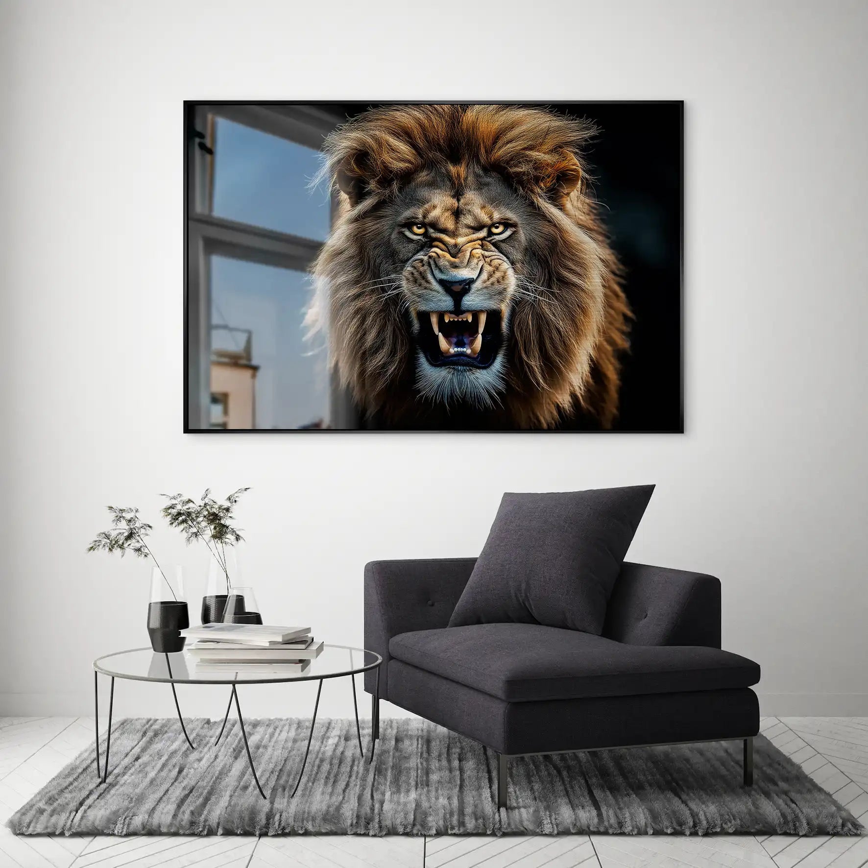 Angry Lion AluDibond Gebürstet INGALERIE