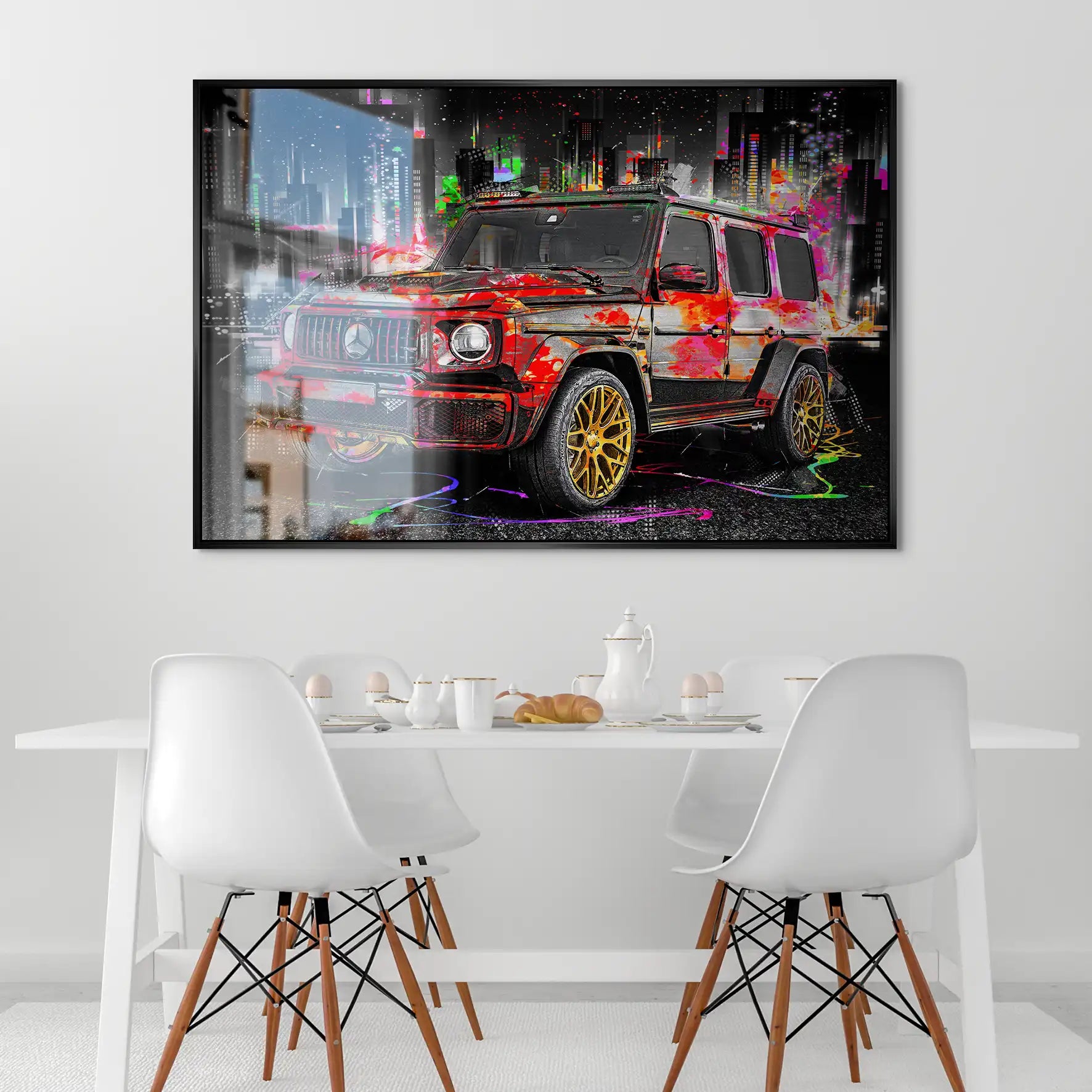 Mercedes G63 Abstrakt Color AluDibond Gebürstet INGALERIE