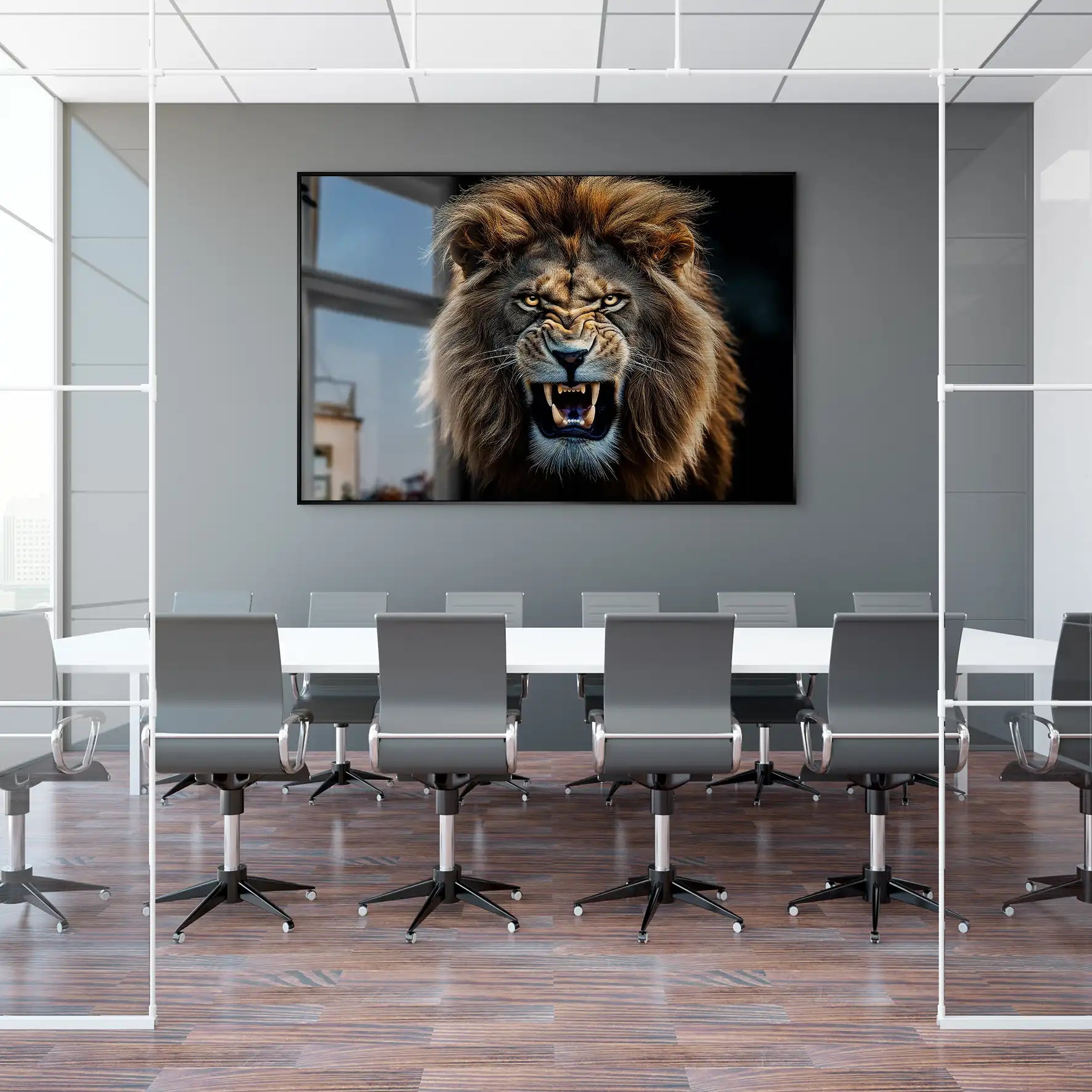 Angry Lion AluDibond Gebürstet INGALERIE