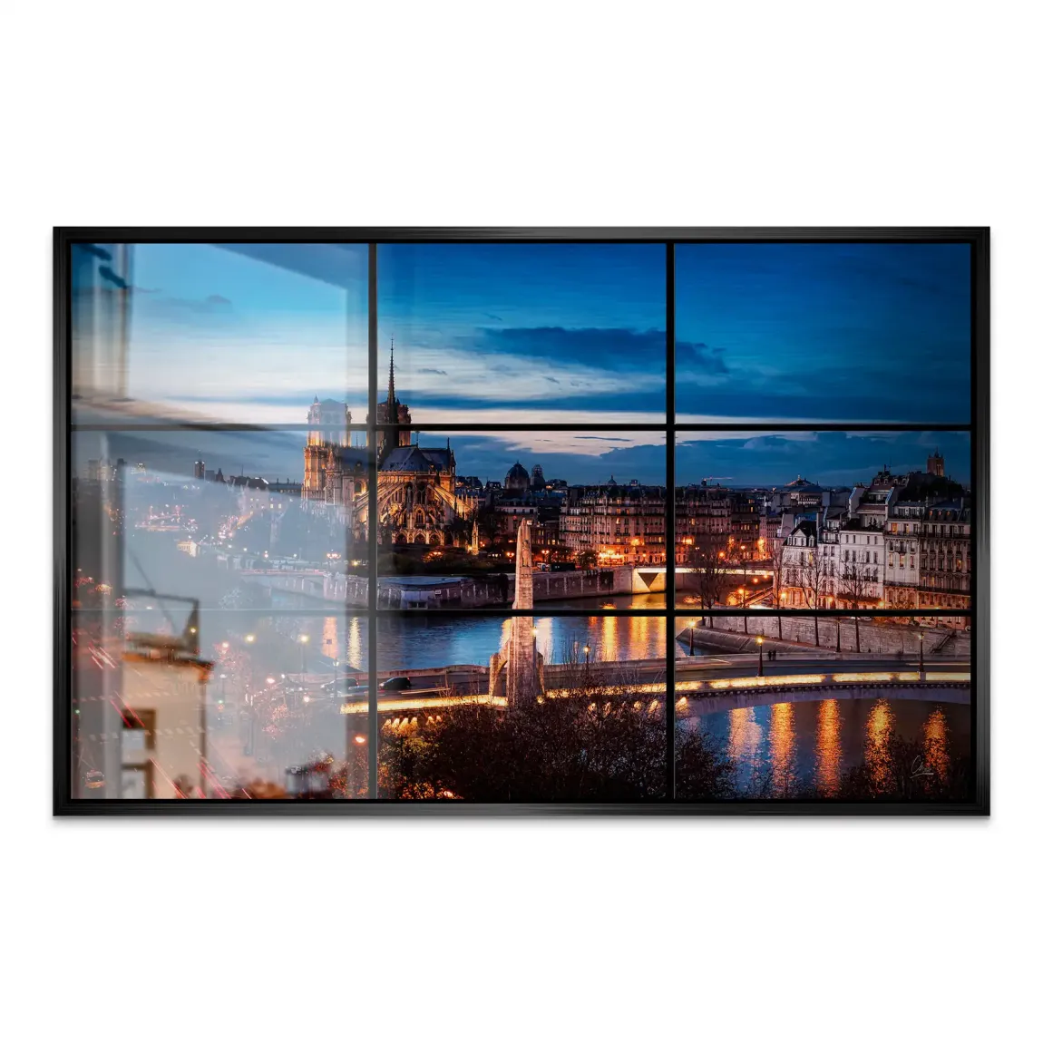 Twilight over Paris Alu Gebürstet