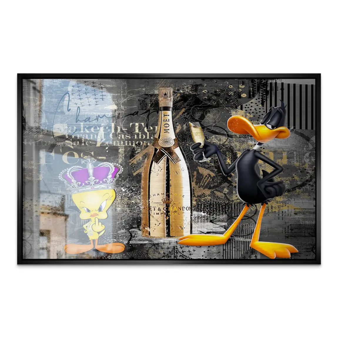 Tweety Duffy Champagner Aluminiumbild gebürstet