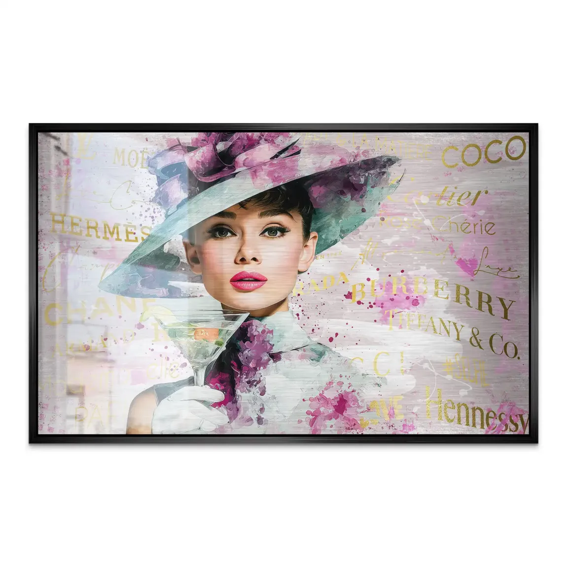 Audrey Hepburn Couture Elegance AluDibond Gebürstet