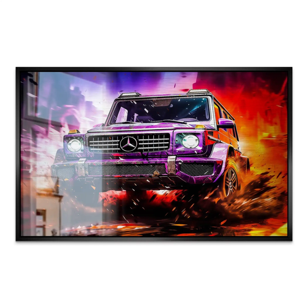 Mercedes G63 Abstrakt Offroad AluDibond Gebürstet INGALERIE