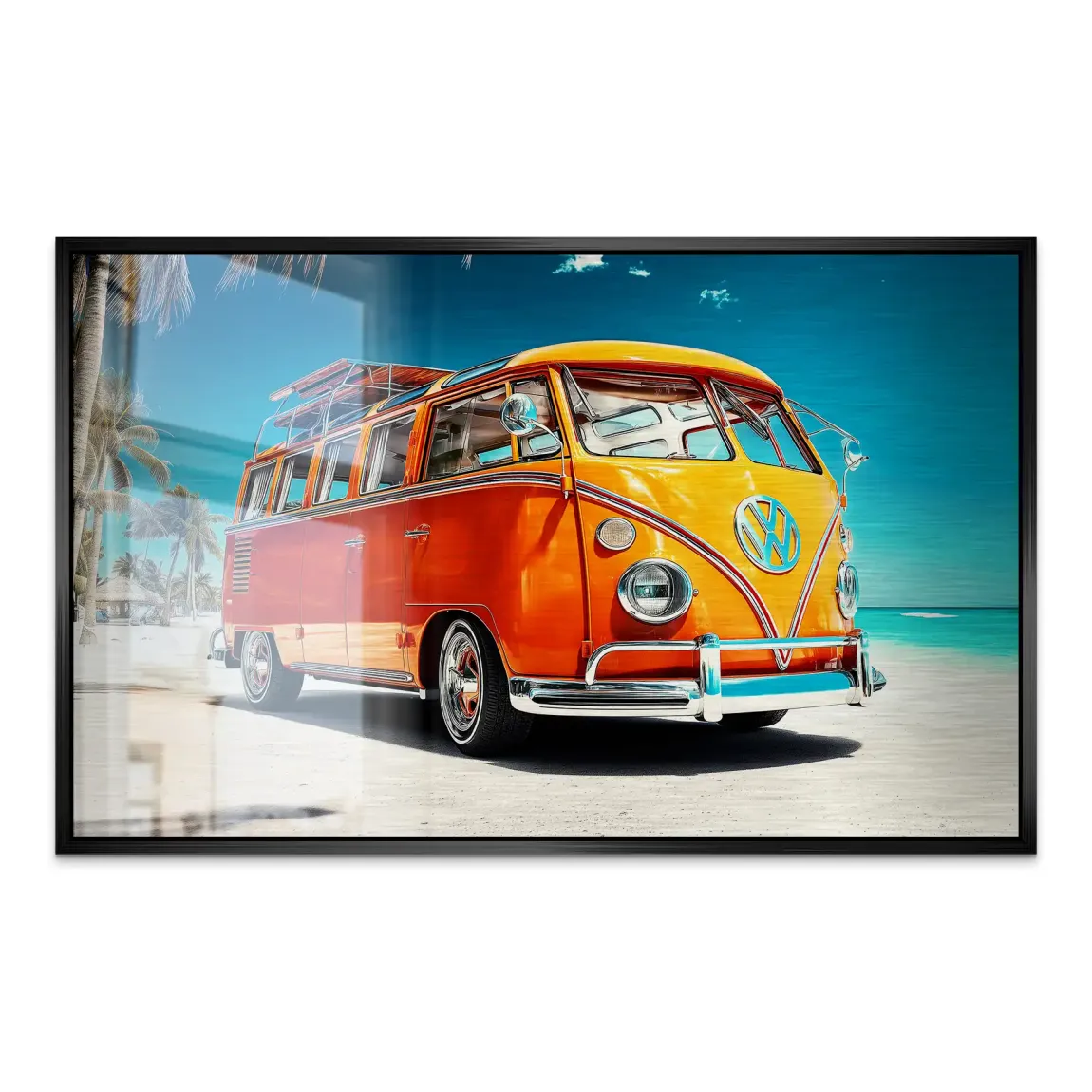 VW Bulli Beach AluDibond Gebürstet INGALERIE
