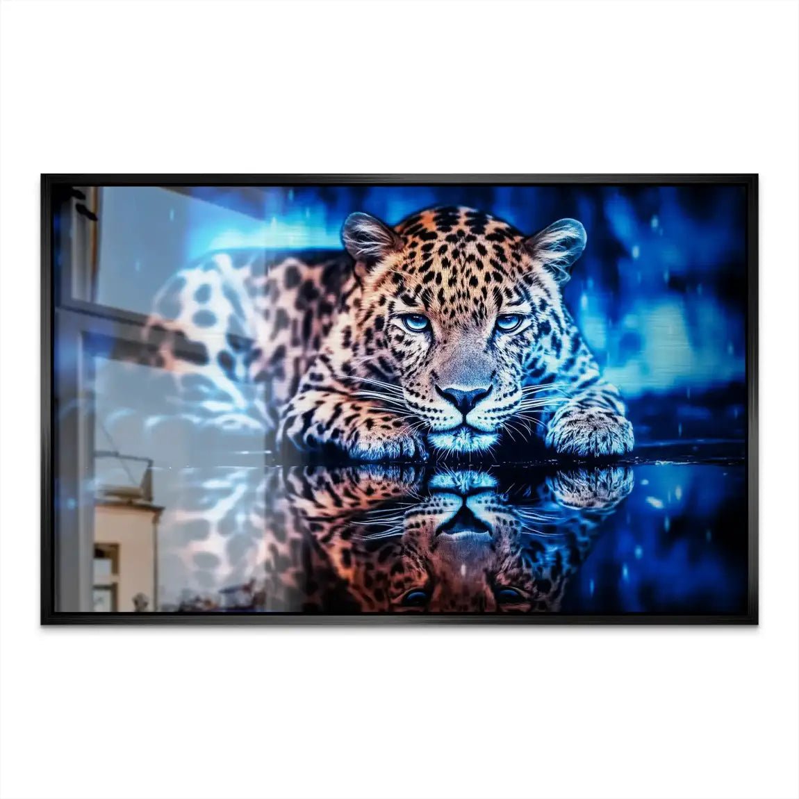 Leopard by Night AluDibond Gebürstet INGALERIE