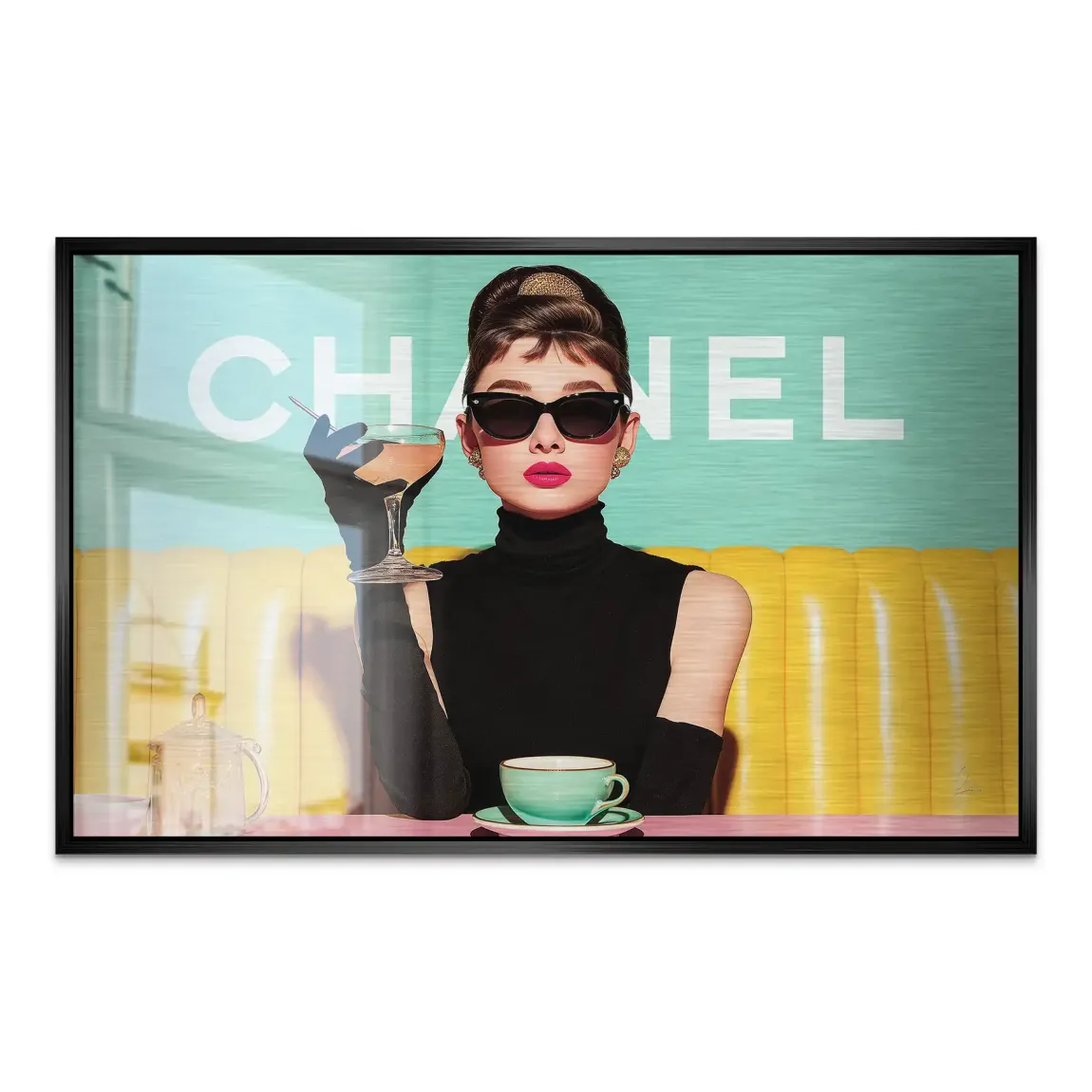 Audrey Hepburn de Luxe AluDibond Gebürstet