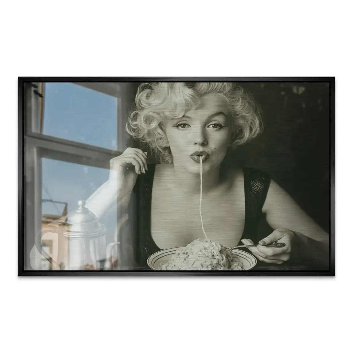 Marilyn Pasta Aluminiumbild gebürstet