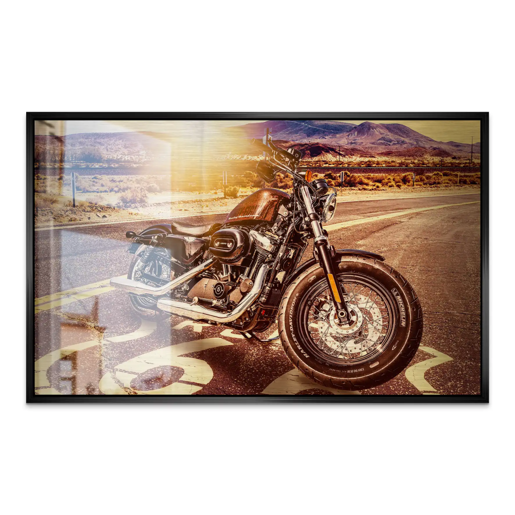 Harley Road Heritage auf gebürstetem Aluminium INGALERIE