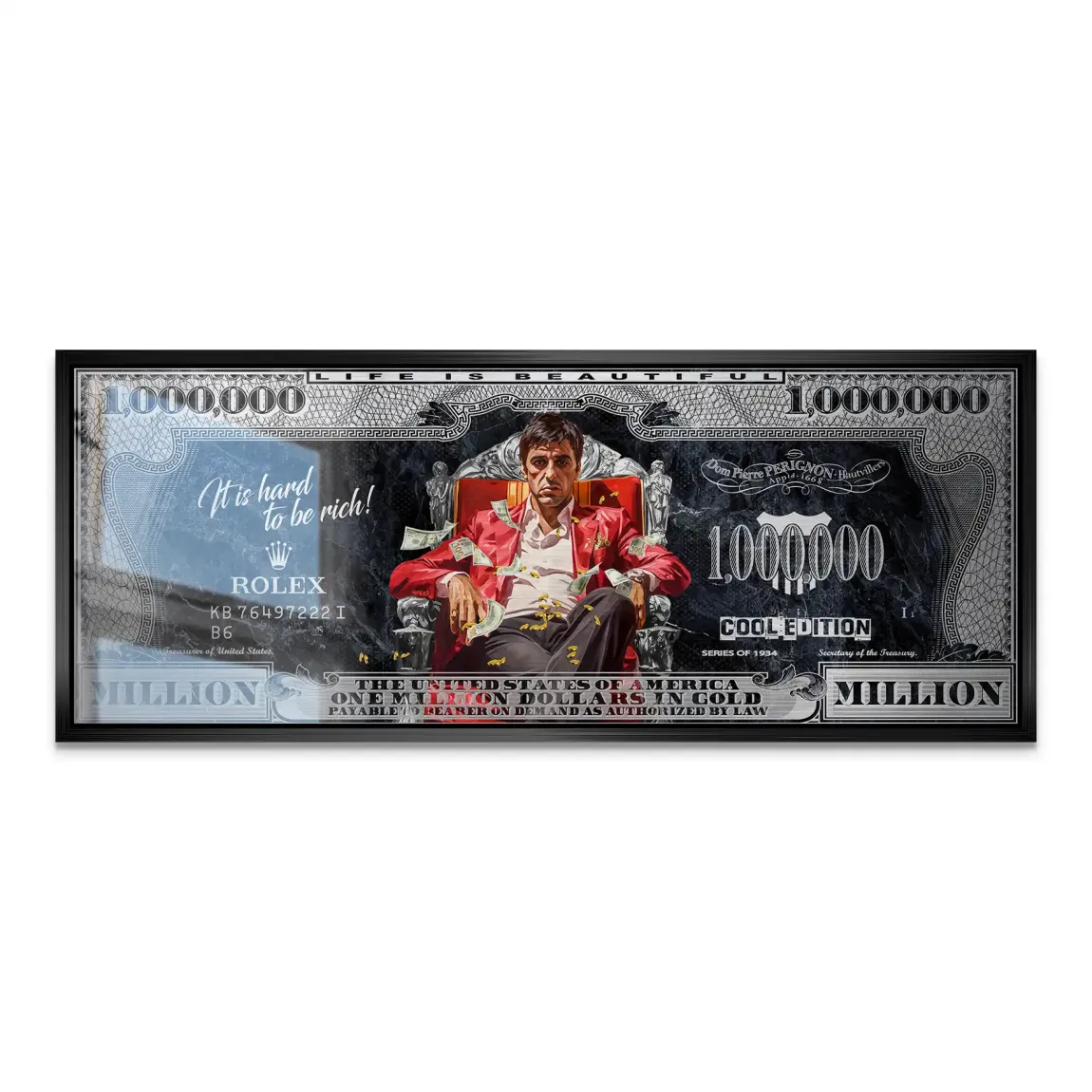 Scarface Million Dollar Prestige AluDibond Gebürstet