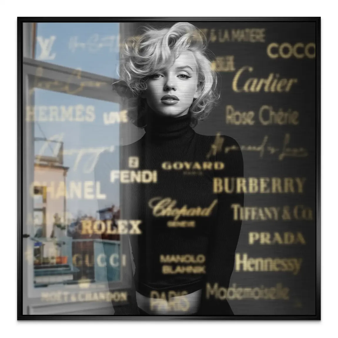 Marilyn Monroe Luxury Alu Gebürstet Bild