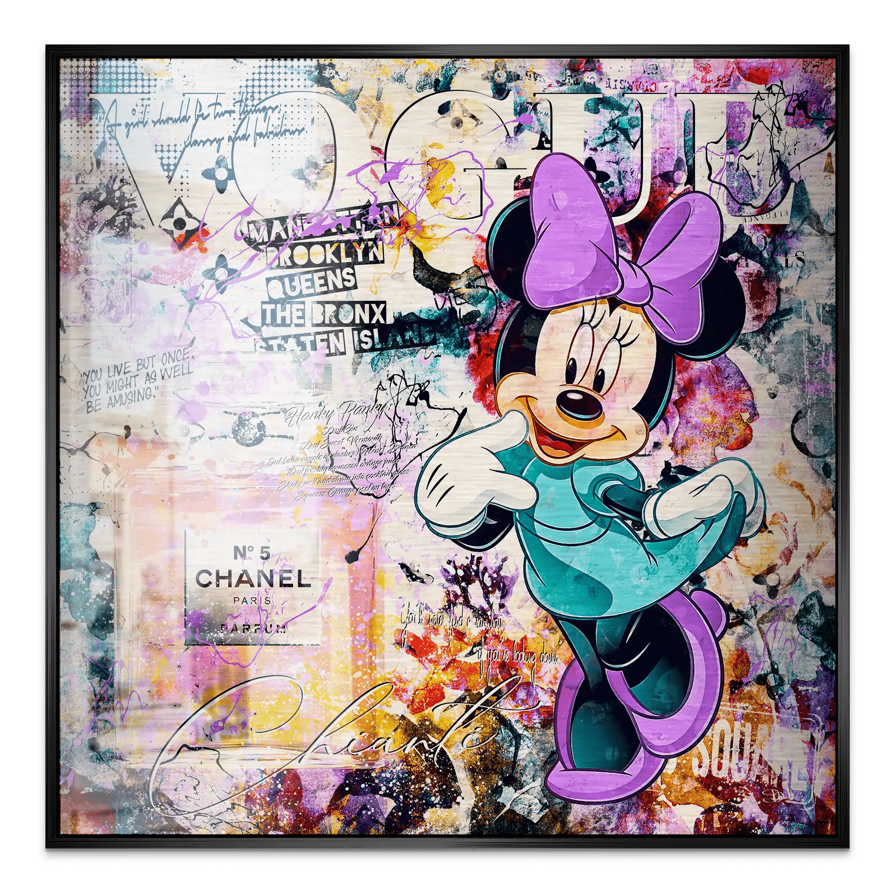Minnie Chanel Art Nr.2 Alu Gebürstet INGALERIE