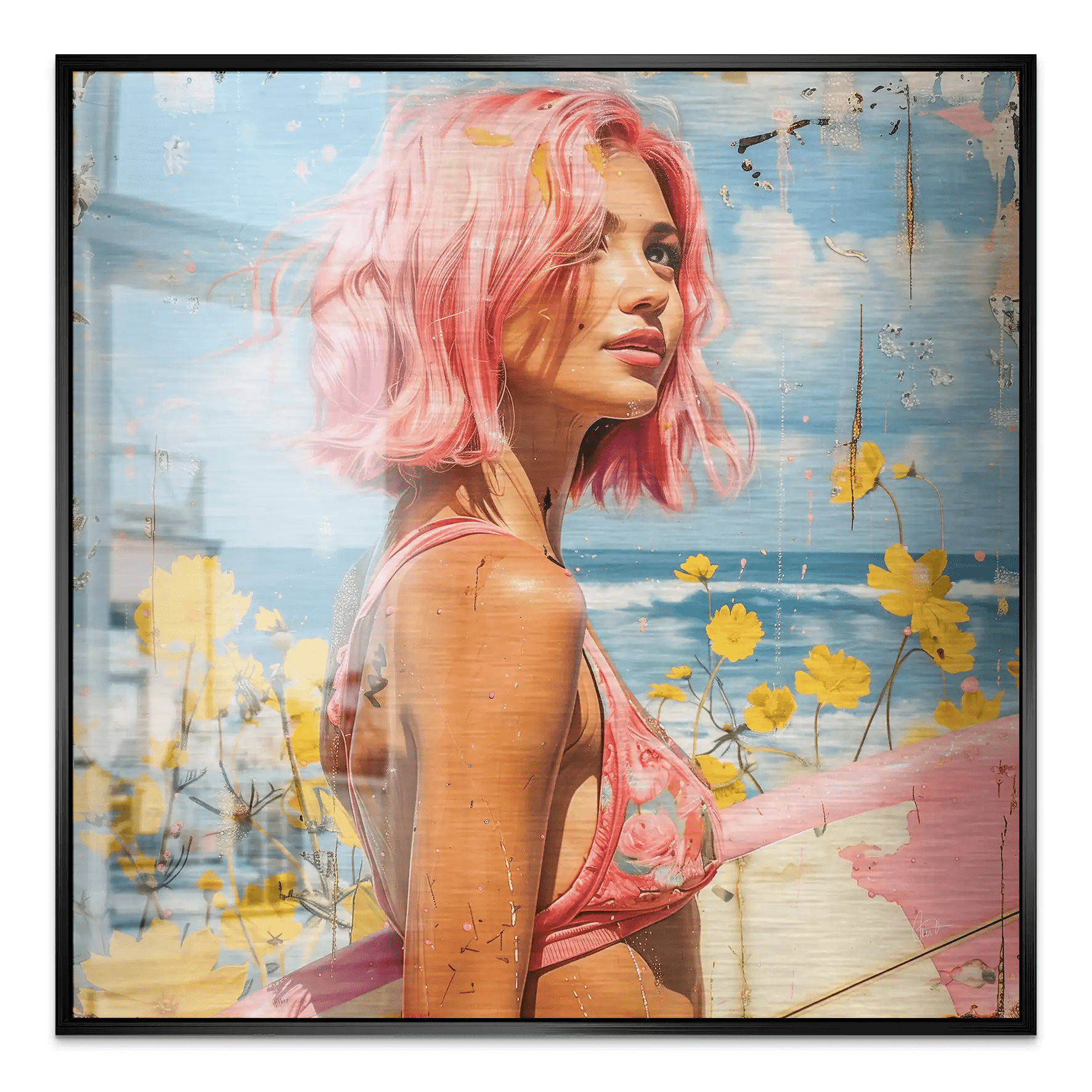 Beach Girl Nr.2 Alu Gebürstet Bild INGALERIE