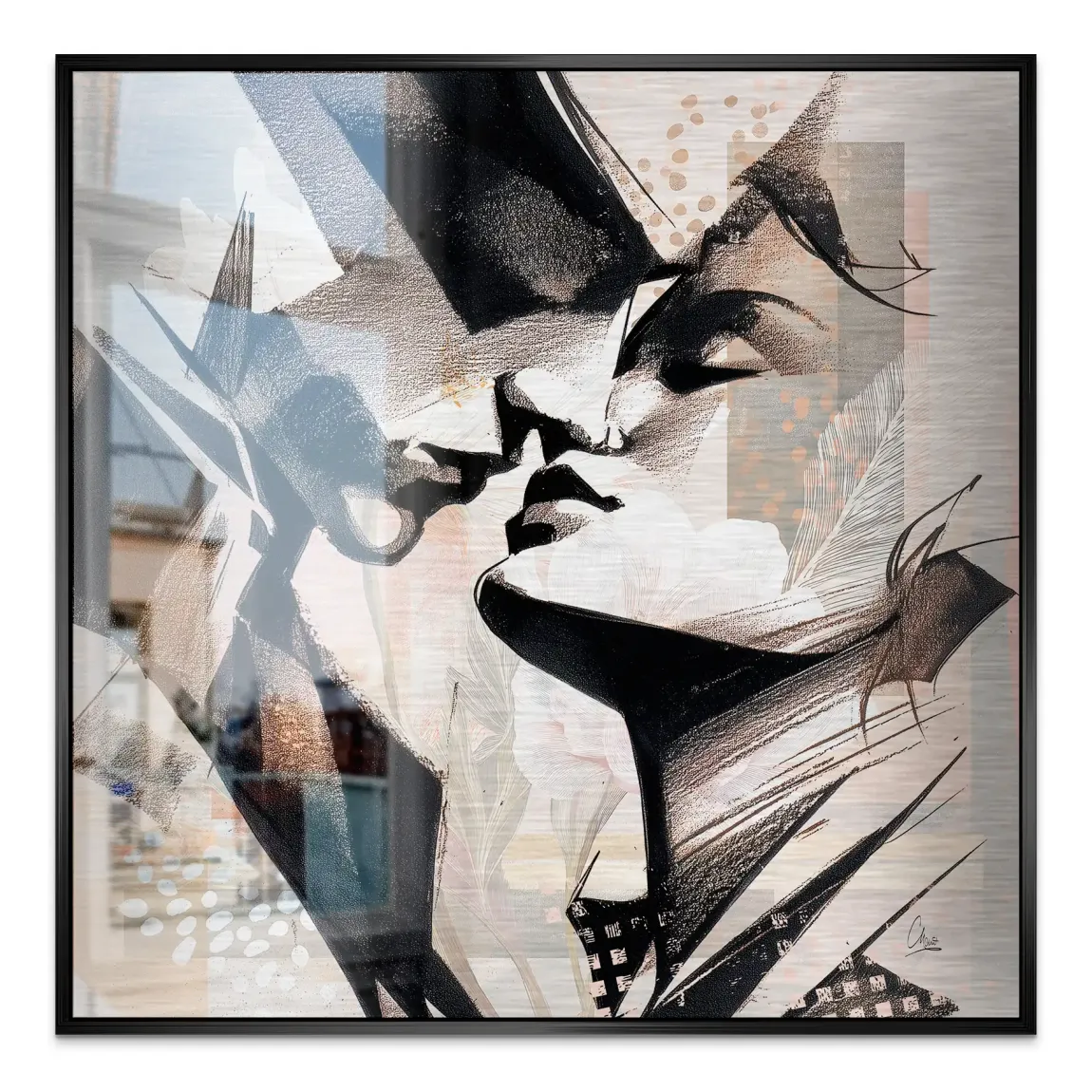 Soft Kiss Abstrakt Alu Gebürstet Bild