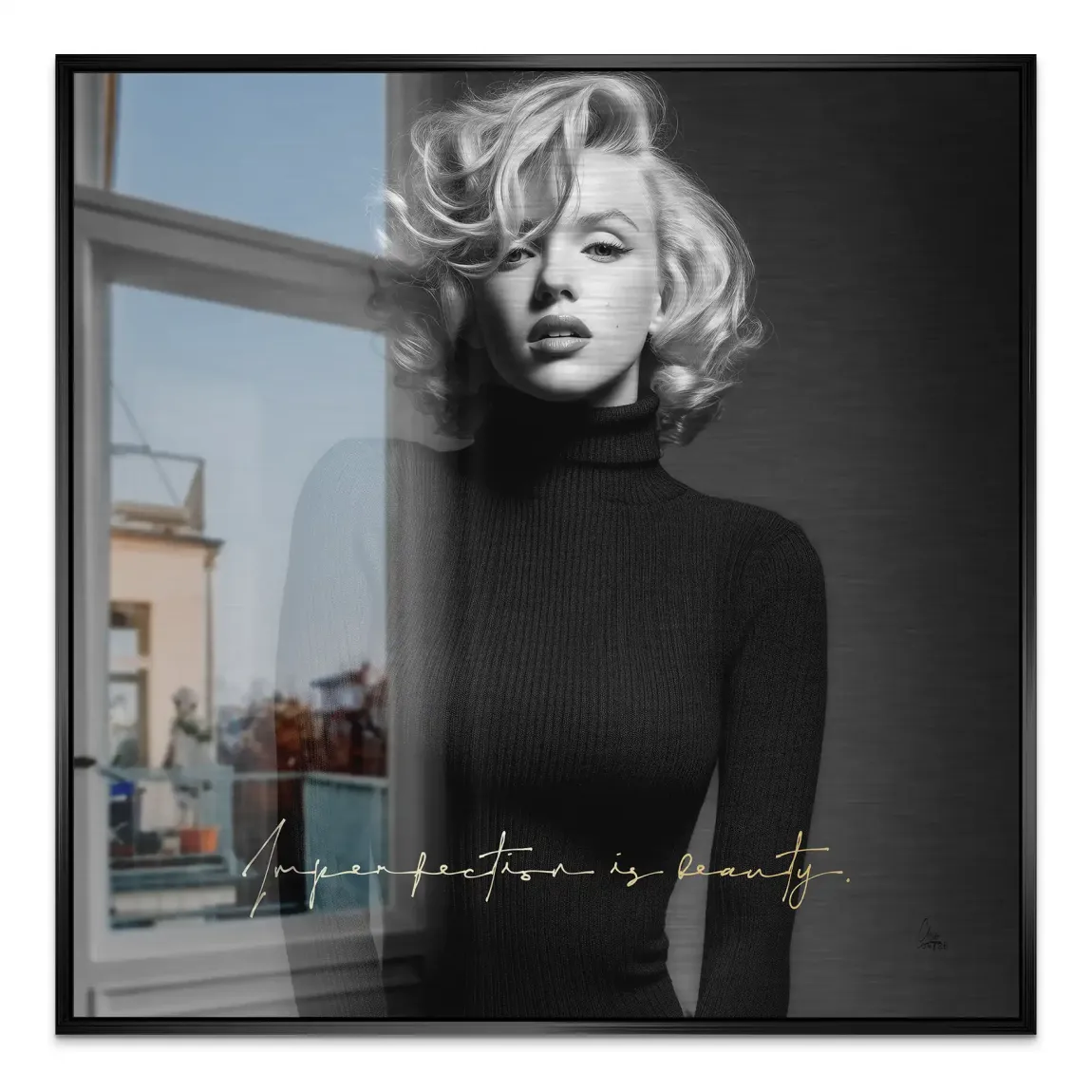 Marilyn Monroe Imperfection Aluminiumbild gebürstet