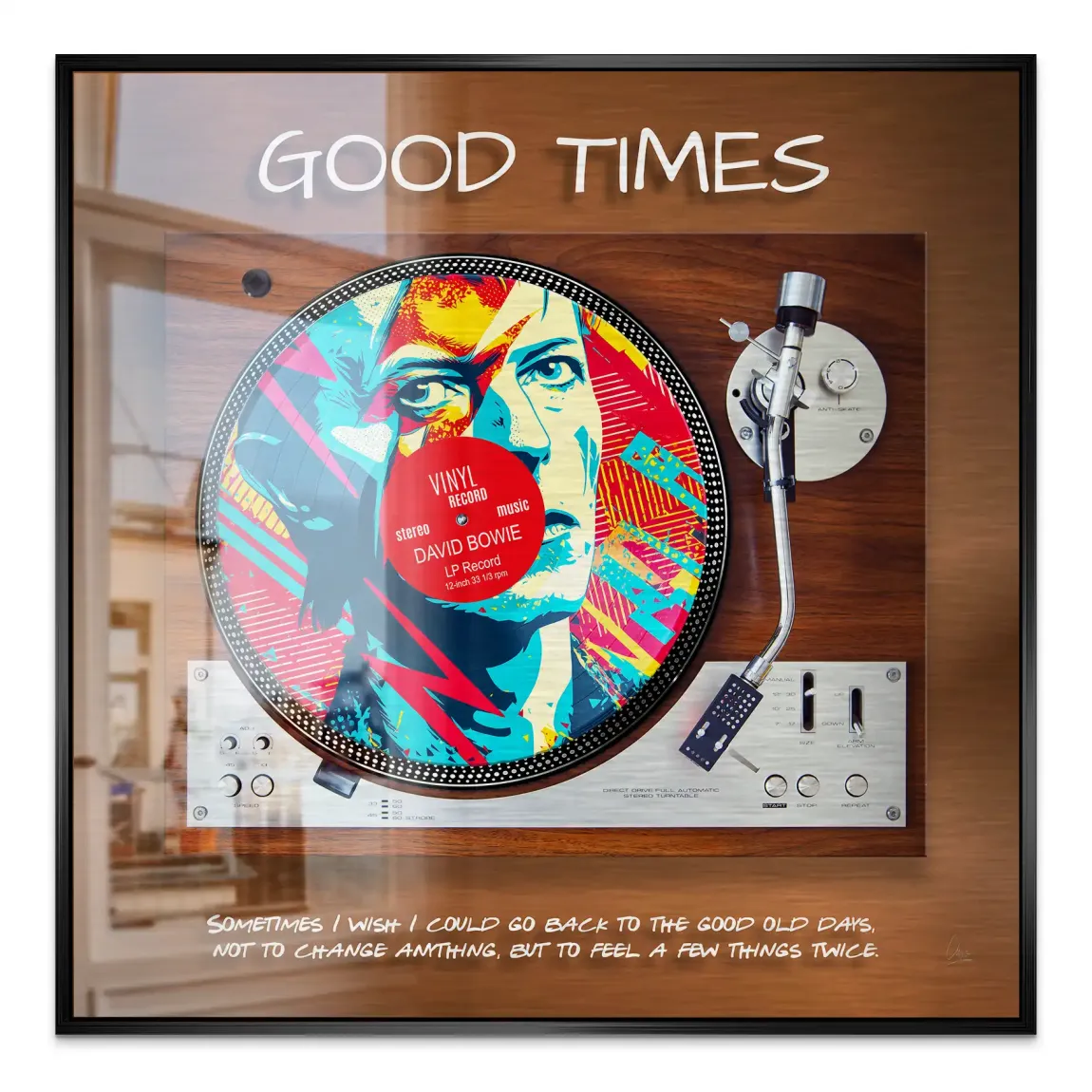 Retro Vibes David Bowie Alu Gebürstet Bild