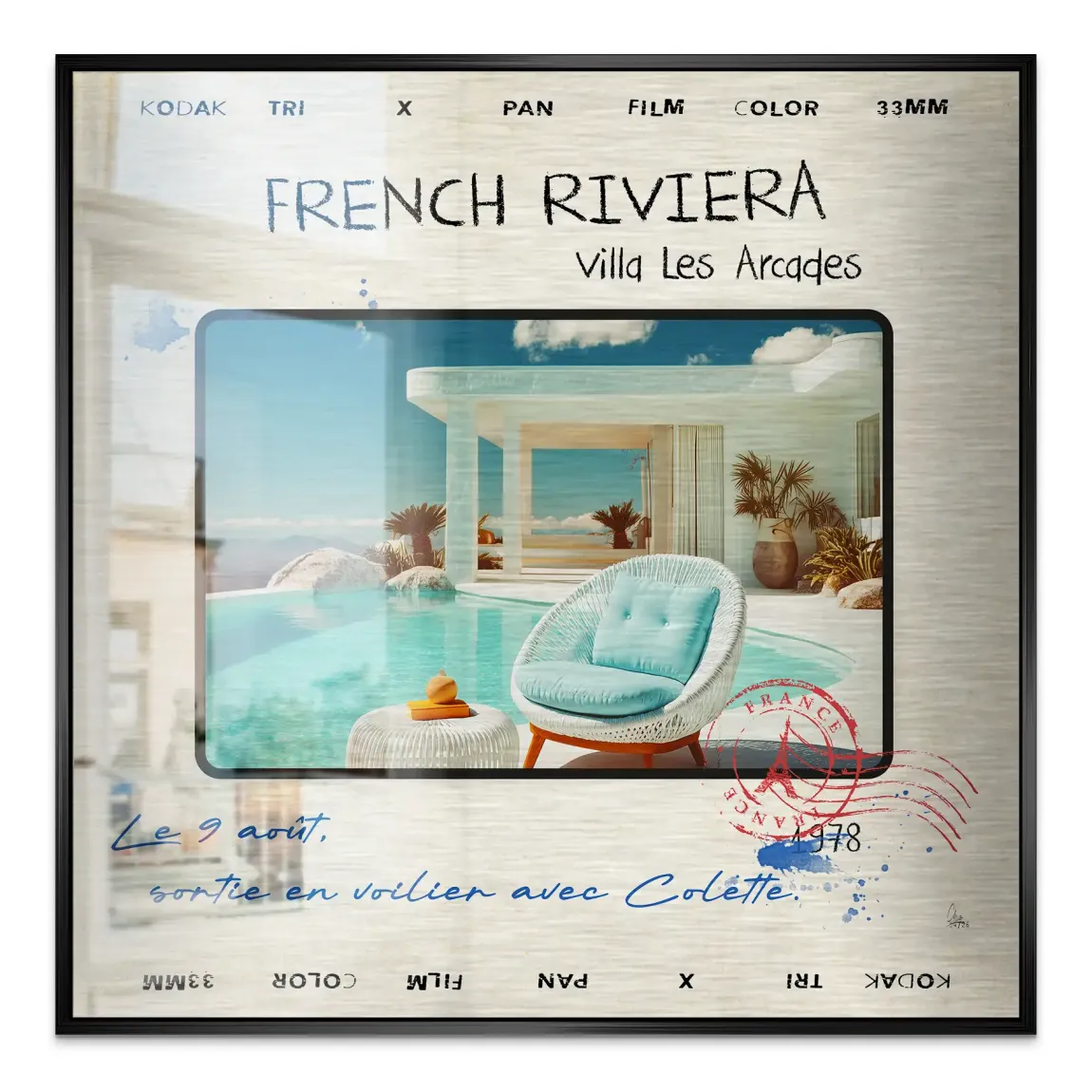 French Riviera Chic Wild Aluminiumbild gebürstet
