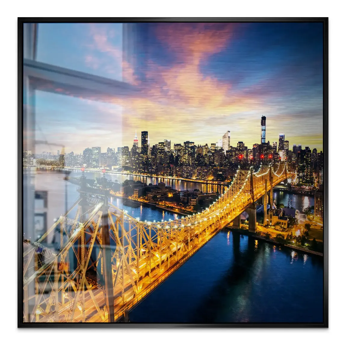 Manhattan Panorama Aluminiumbild gebürstet