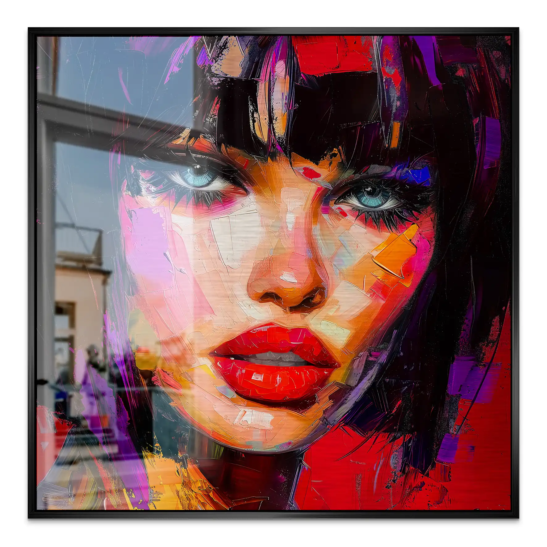 Abstrakt Red Beauty Alu Gebürstet Bild INGALERIE