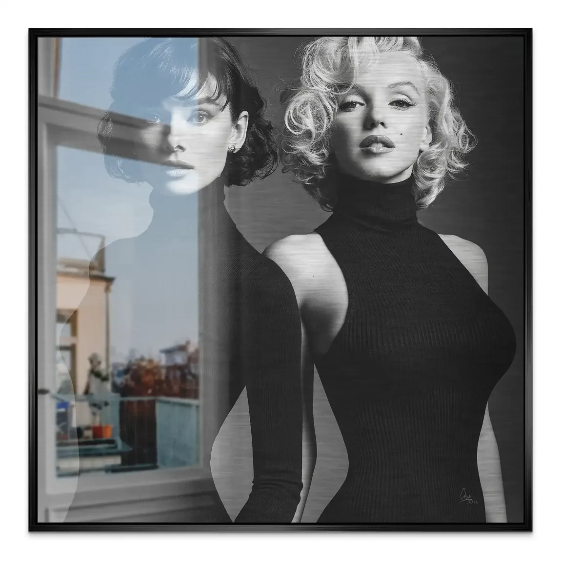 Audrey & Marilyn Aluminiumbild gebürstet