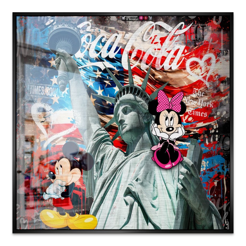 Micky USA Pop Art Alu Gebürstet INGALERIE