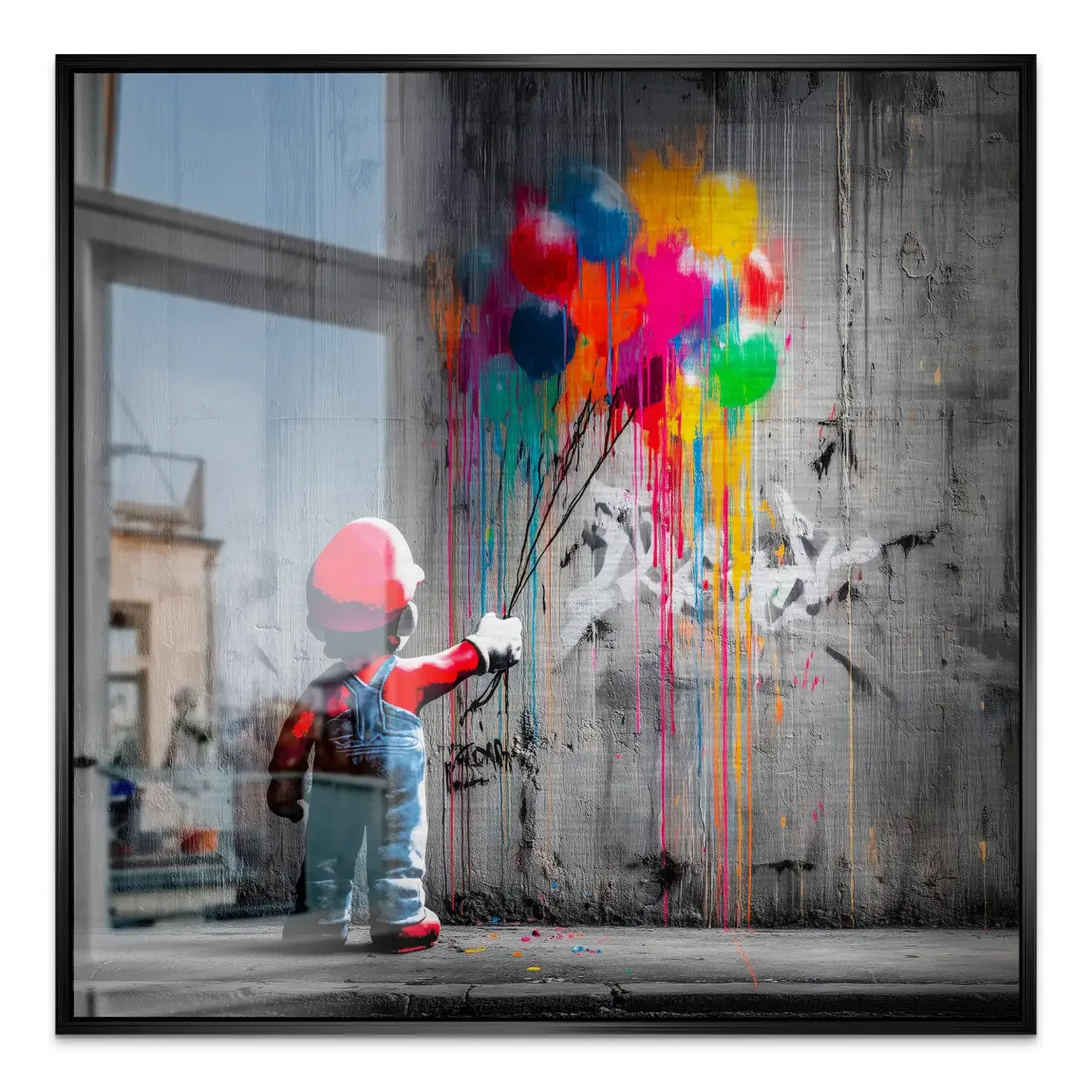 Mario Balloon Dreams Alu Gebürstet Bild