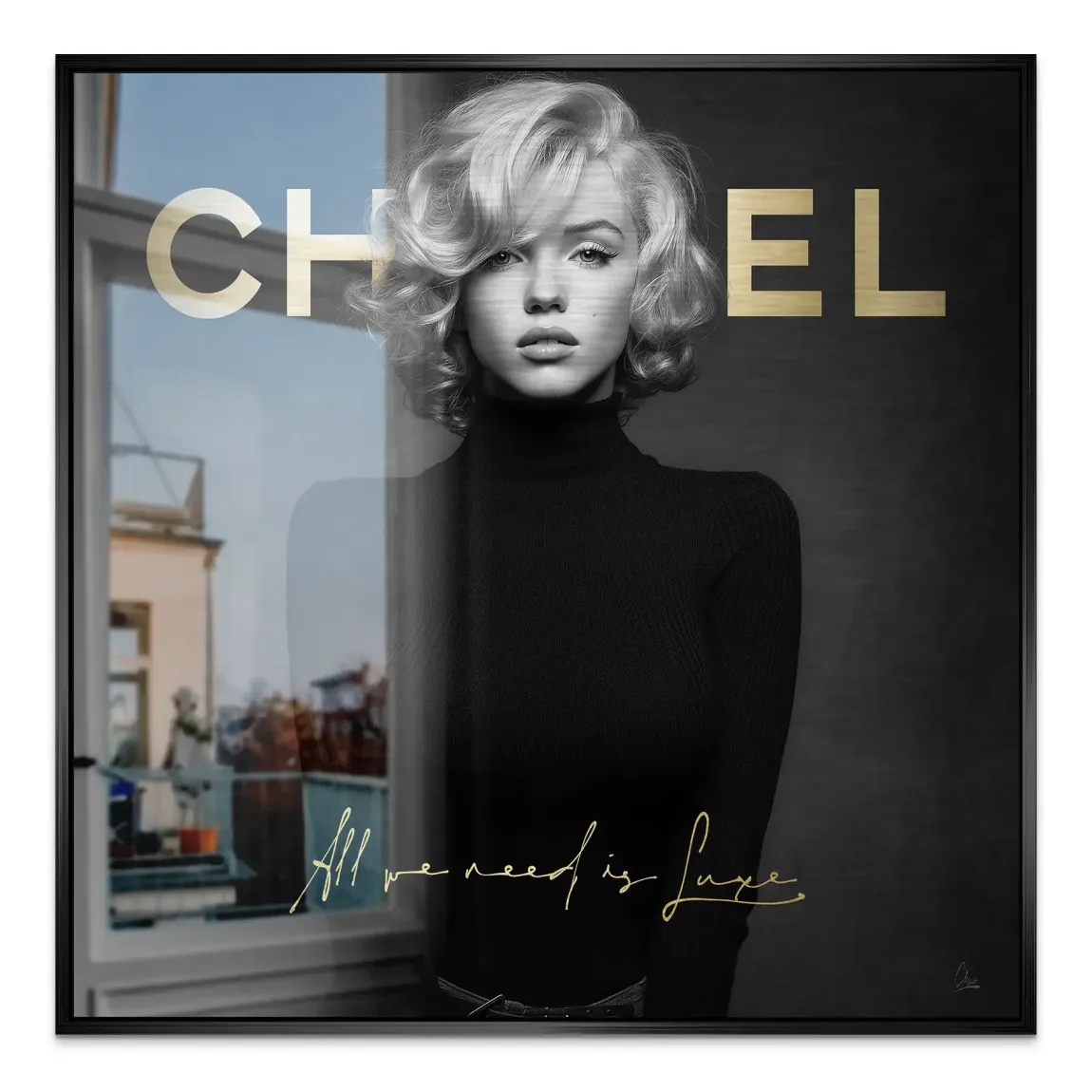 Marilyn Luxe Art Alu Gebürstet Bild