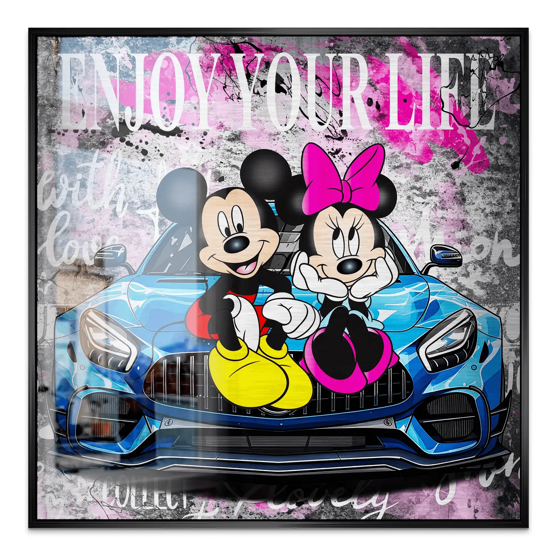 Micky & Minnie Enjoy Alu Gebürstet INGALERIE