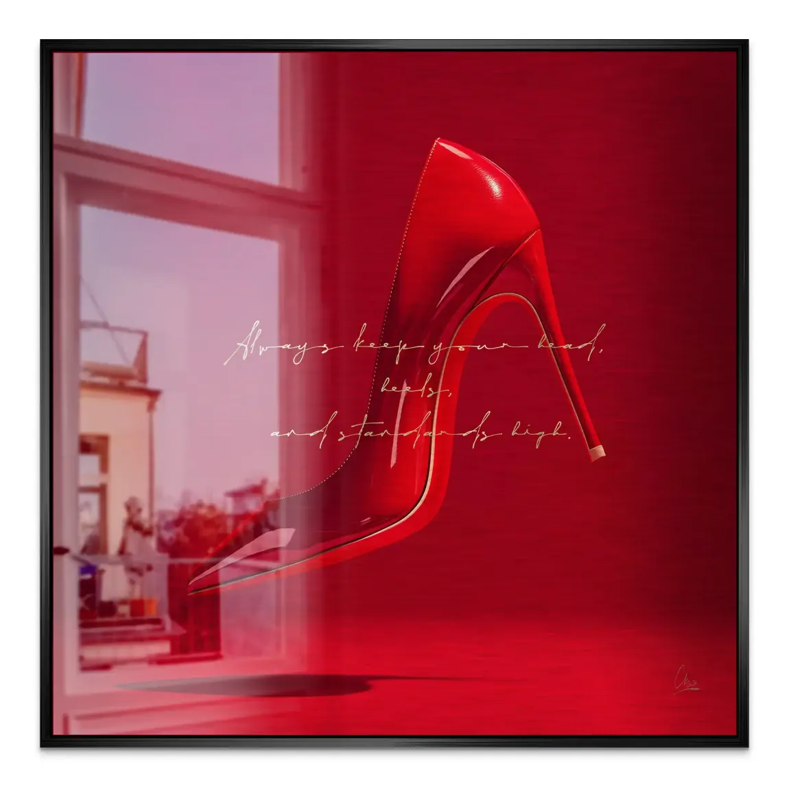 Red Heels Alu Gebürstet Bild