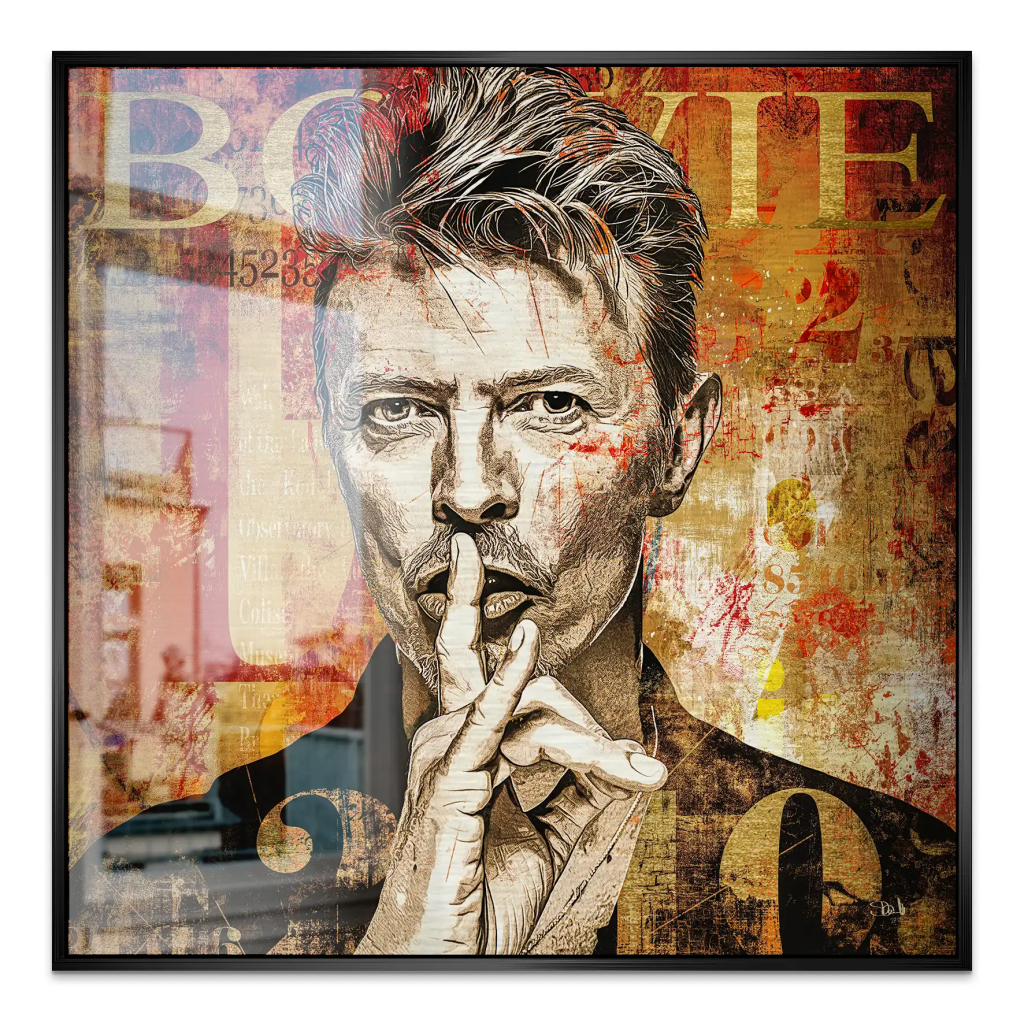 David Bowie Abstrakt Modern Style Alu Gebürstet INGALERIE