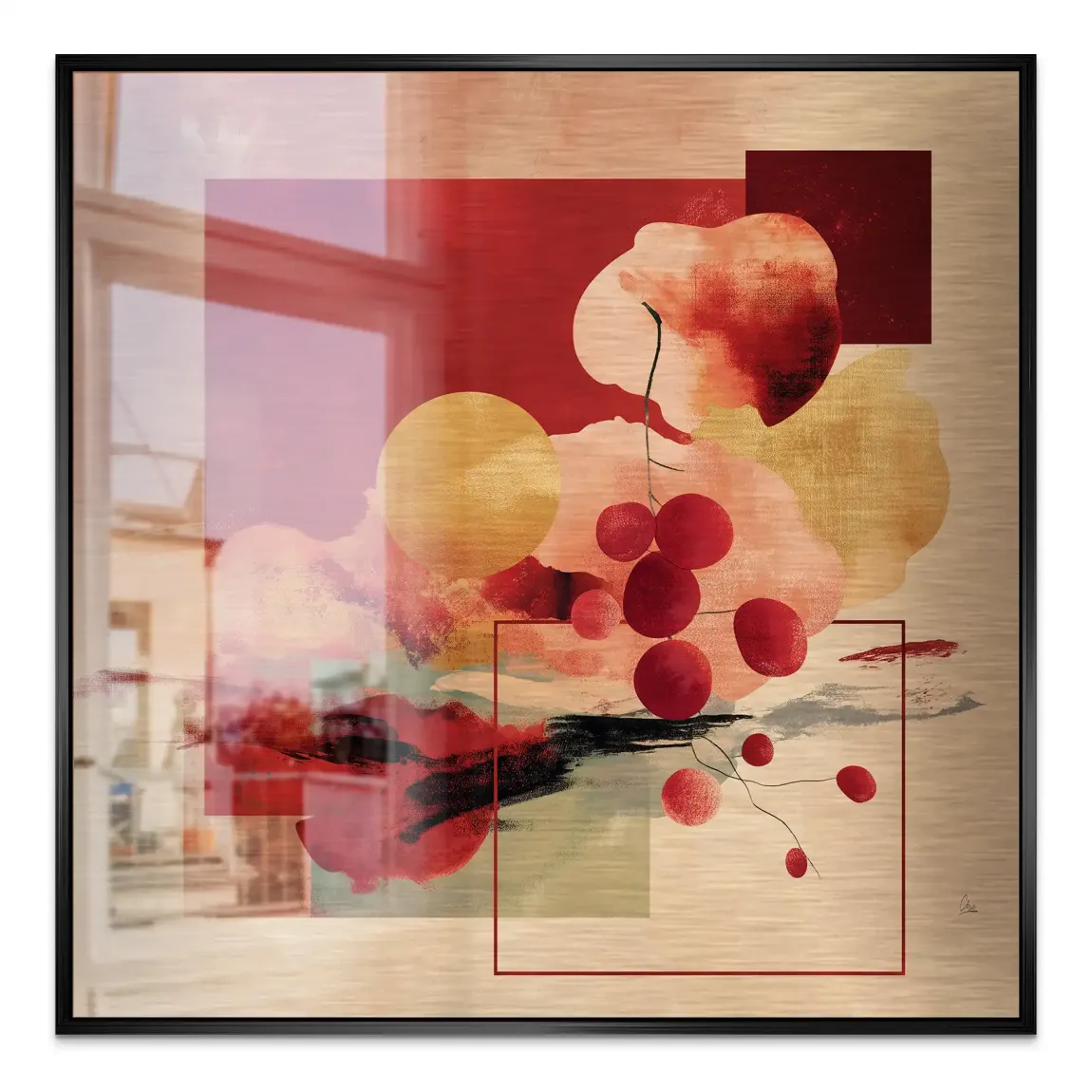 Scarlet Bloom Alu Gebürstet Bild