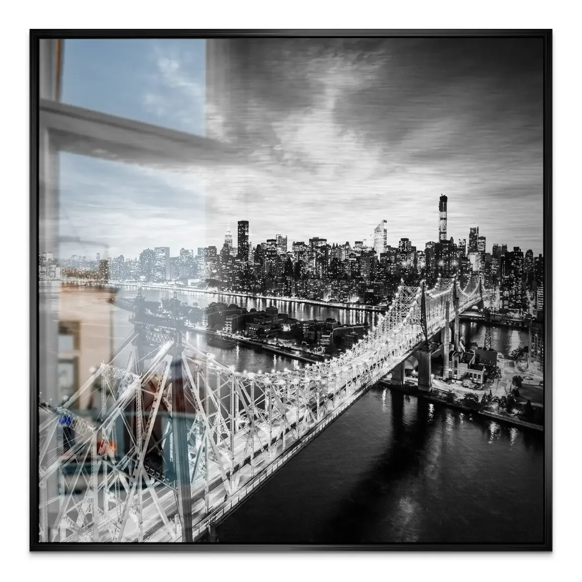 New York Noir Aluminiumbild gebürstet