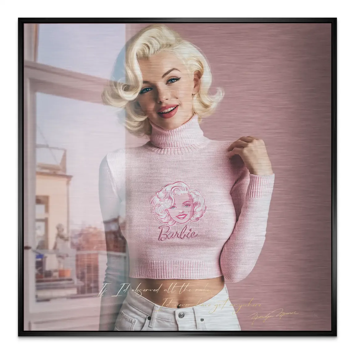 Marilyn Monroe Blush Aluminiumbild gebürstet