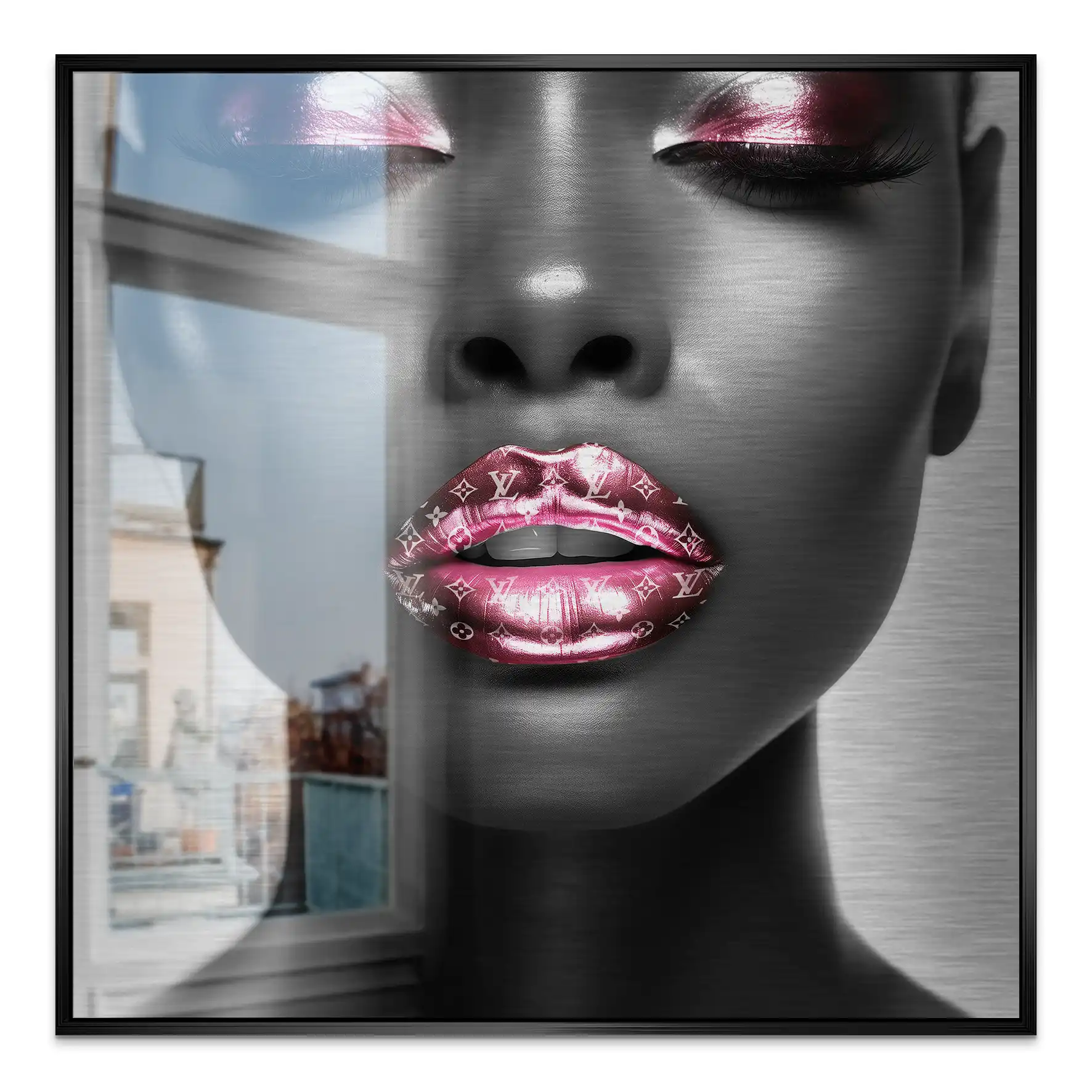 Louis Lips Art Alu Gebürstet INGALERIE
