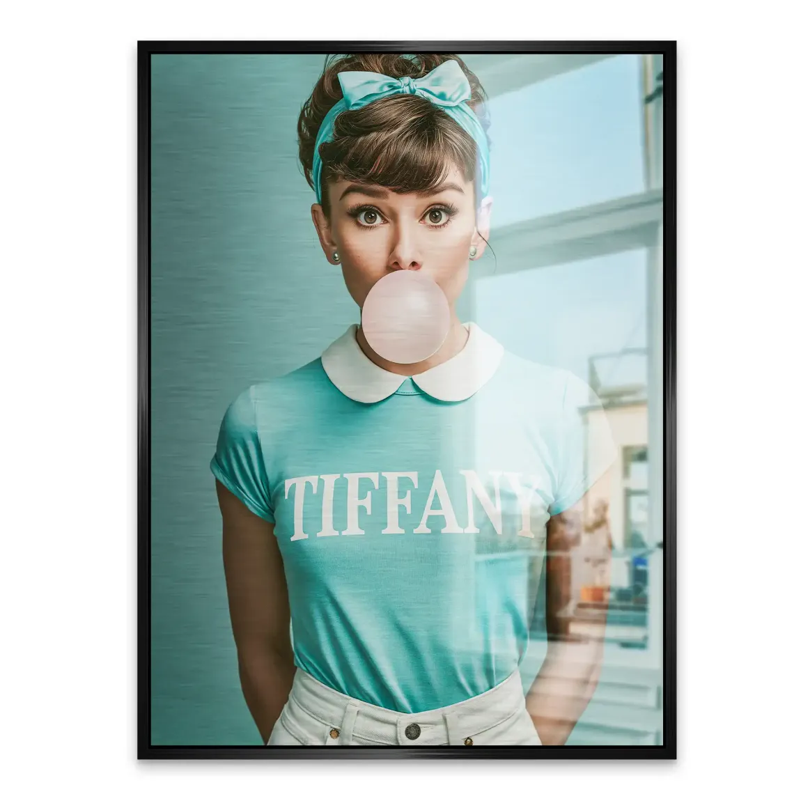 Audrey Bubble Tiffany Aluminiumbild gebürstet