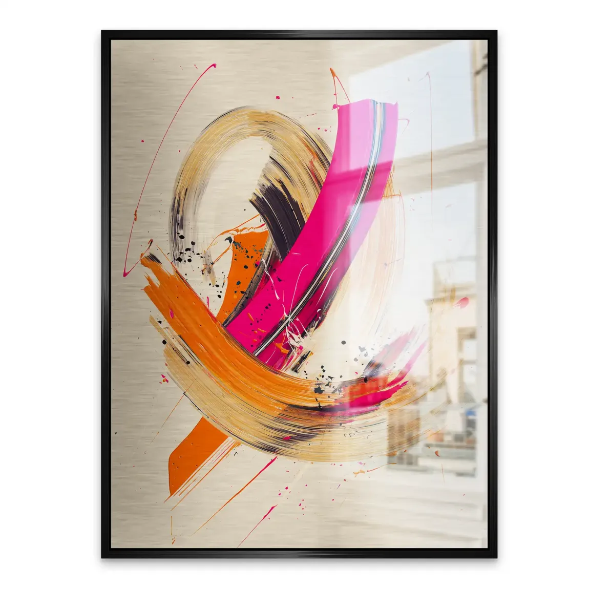 Bewegte Farbe Abstrakt Alu Gebürstet Bild