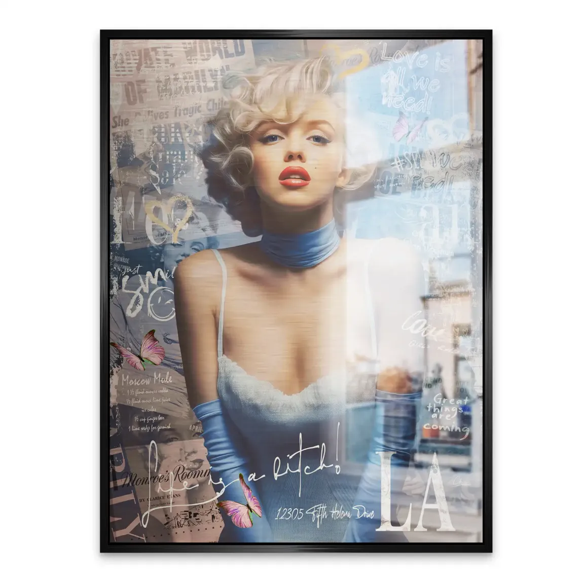 Marilyn Monroe Velvet Allure Aludibond Gebürstet