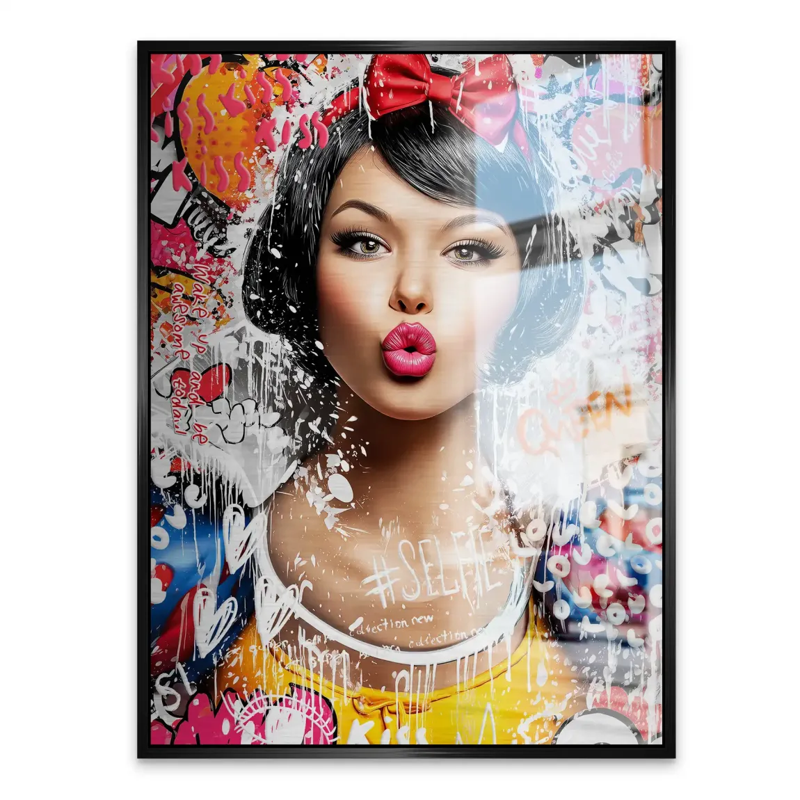 Schneewittchen Pop Art Queen Alu Gebürstet Bild