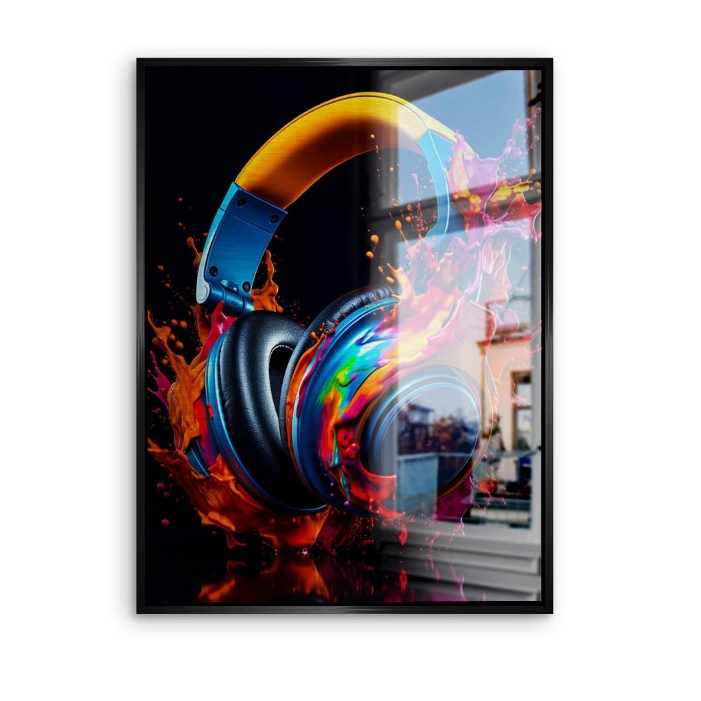 Headphones Abstrakt Aludibond Brush Bild INGALERIE