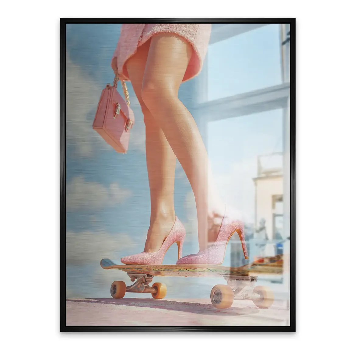 Pink Skate Alu Gebürstet Bild