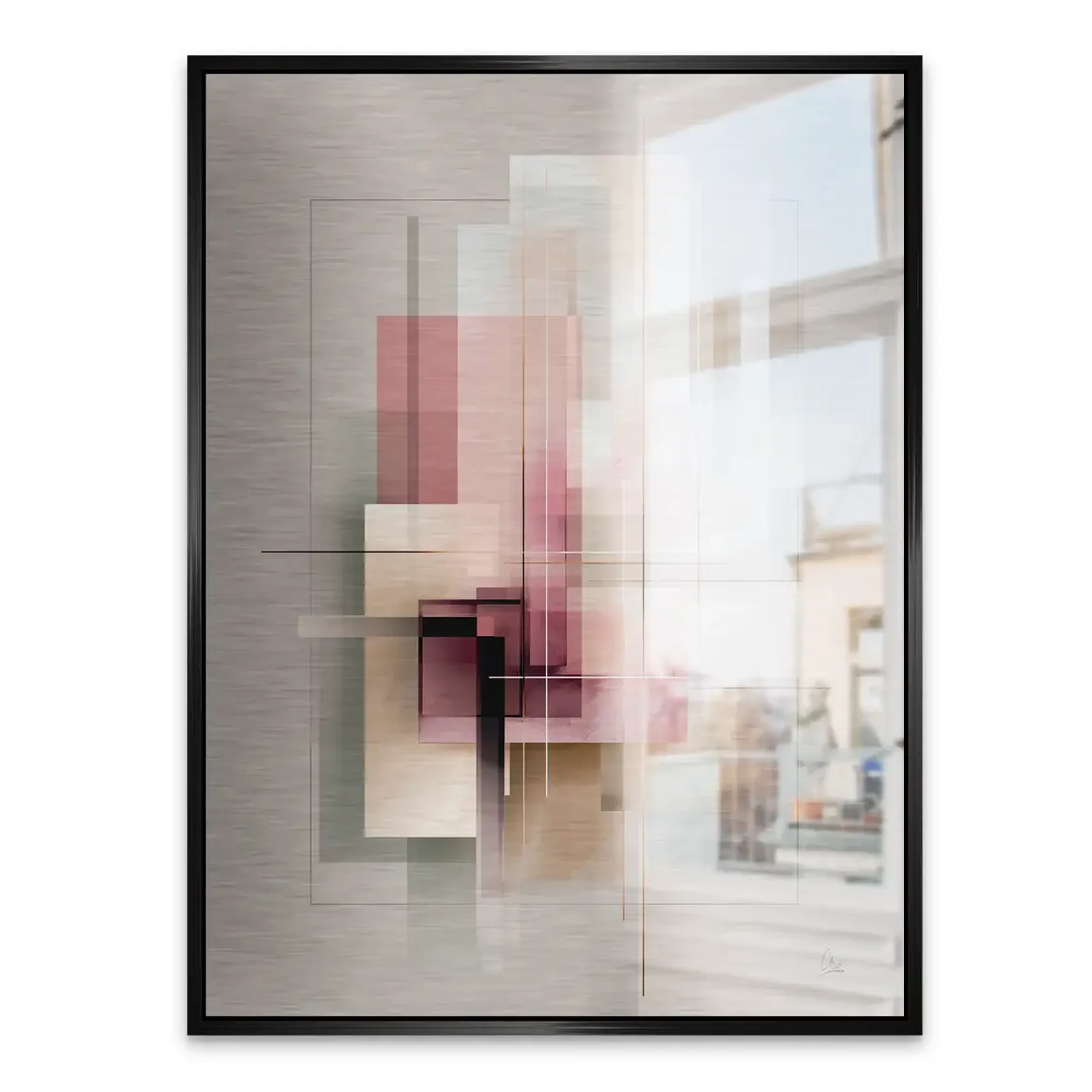 Soft Geometry Alu Gebürstet Bild