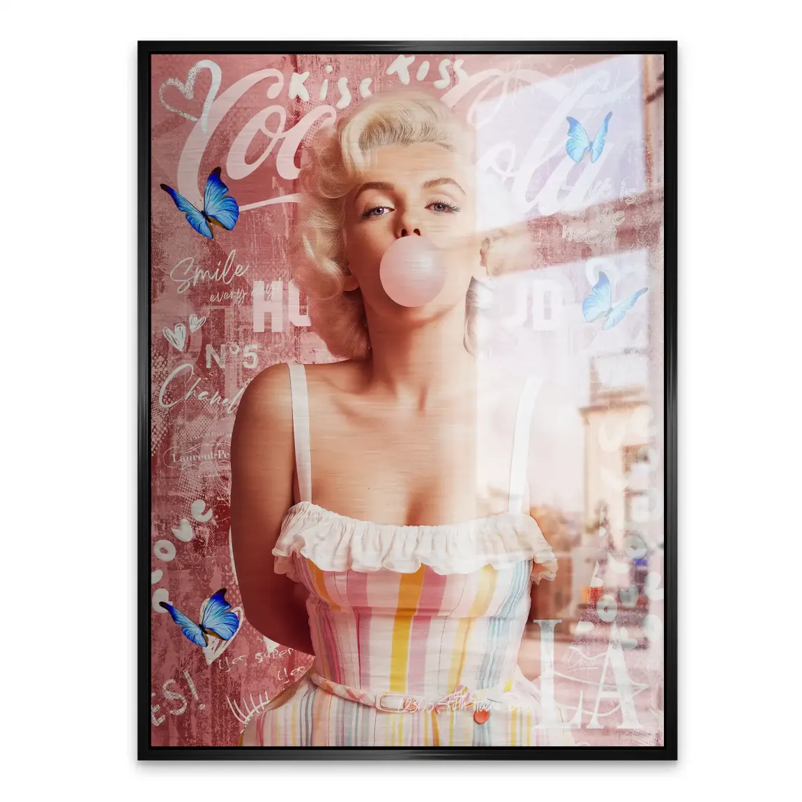 Bubble Pop Hollywood Alu Gebürstet Bild INGALERIE