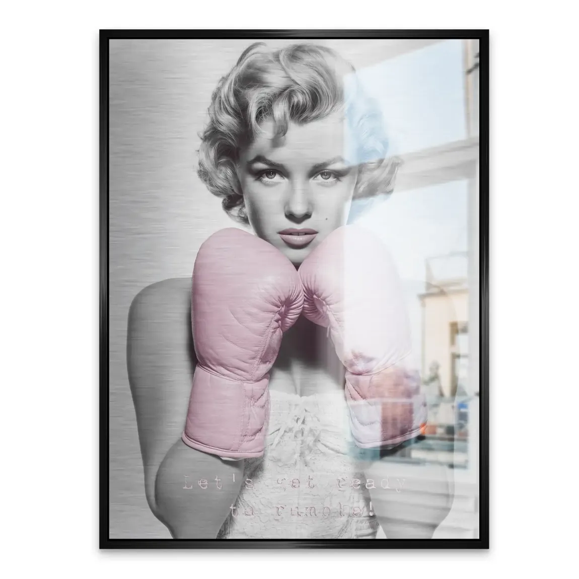 Boxing Marilyn Monroe Alu Gebürstet Bild