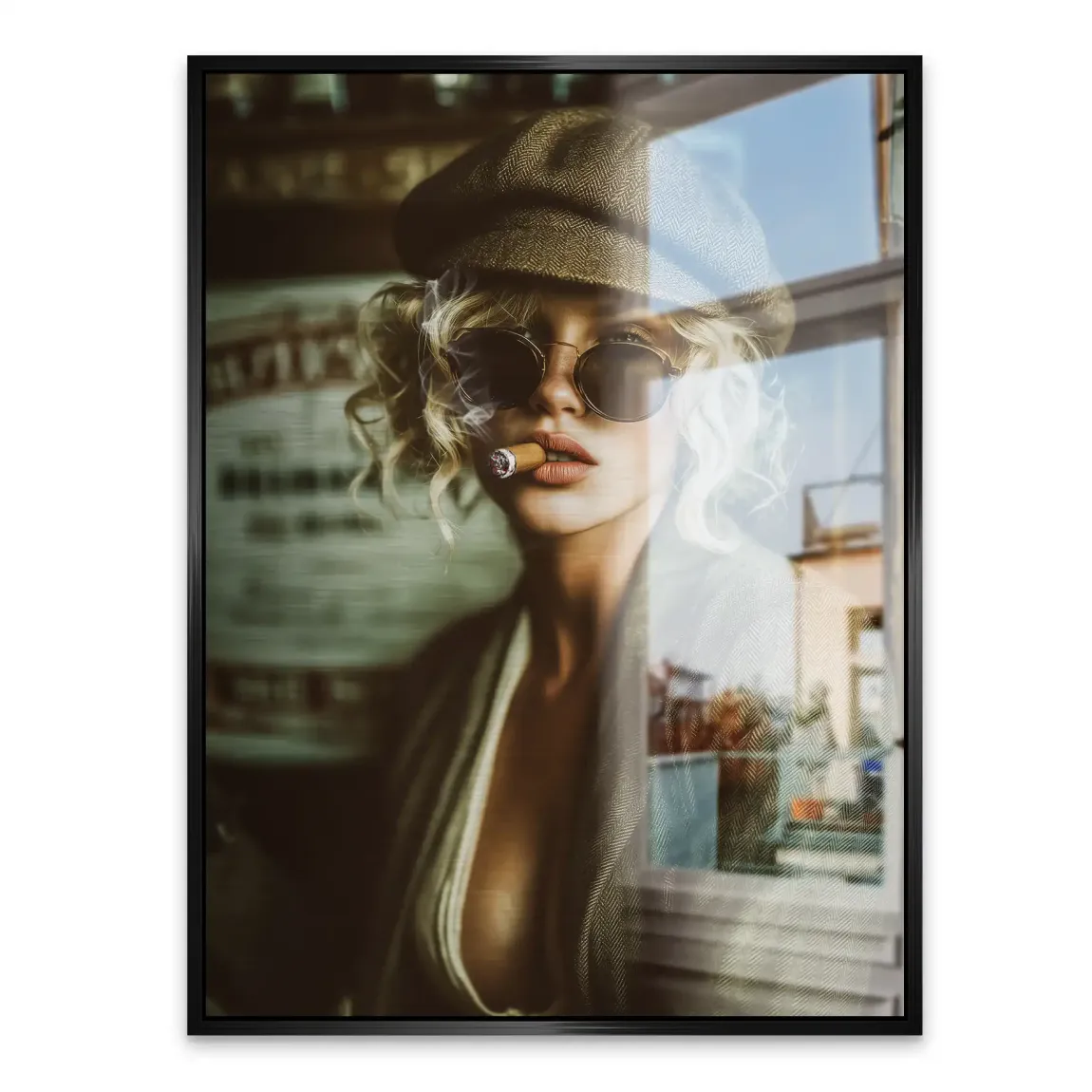 Smoked Confidence Lady Alu Gebürstet Bild