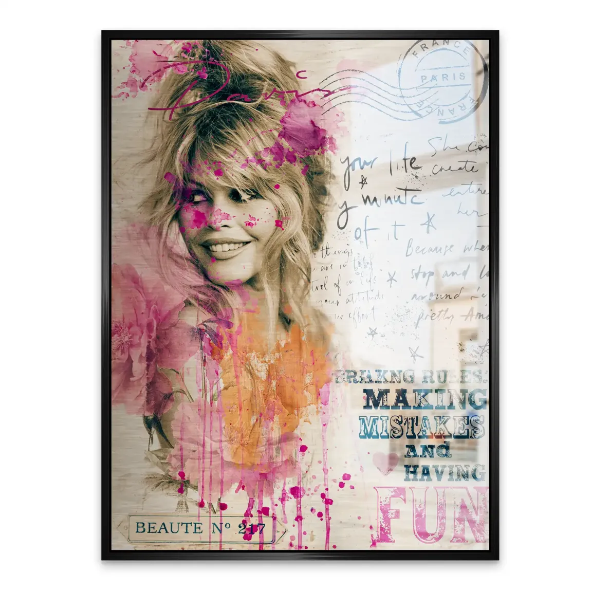 Bardot Paris Aluminiumbild gebürstet
