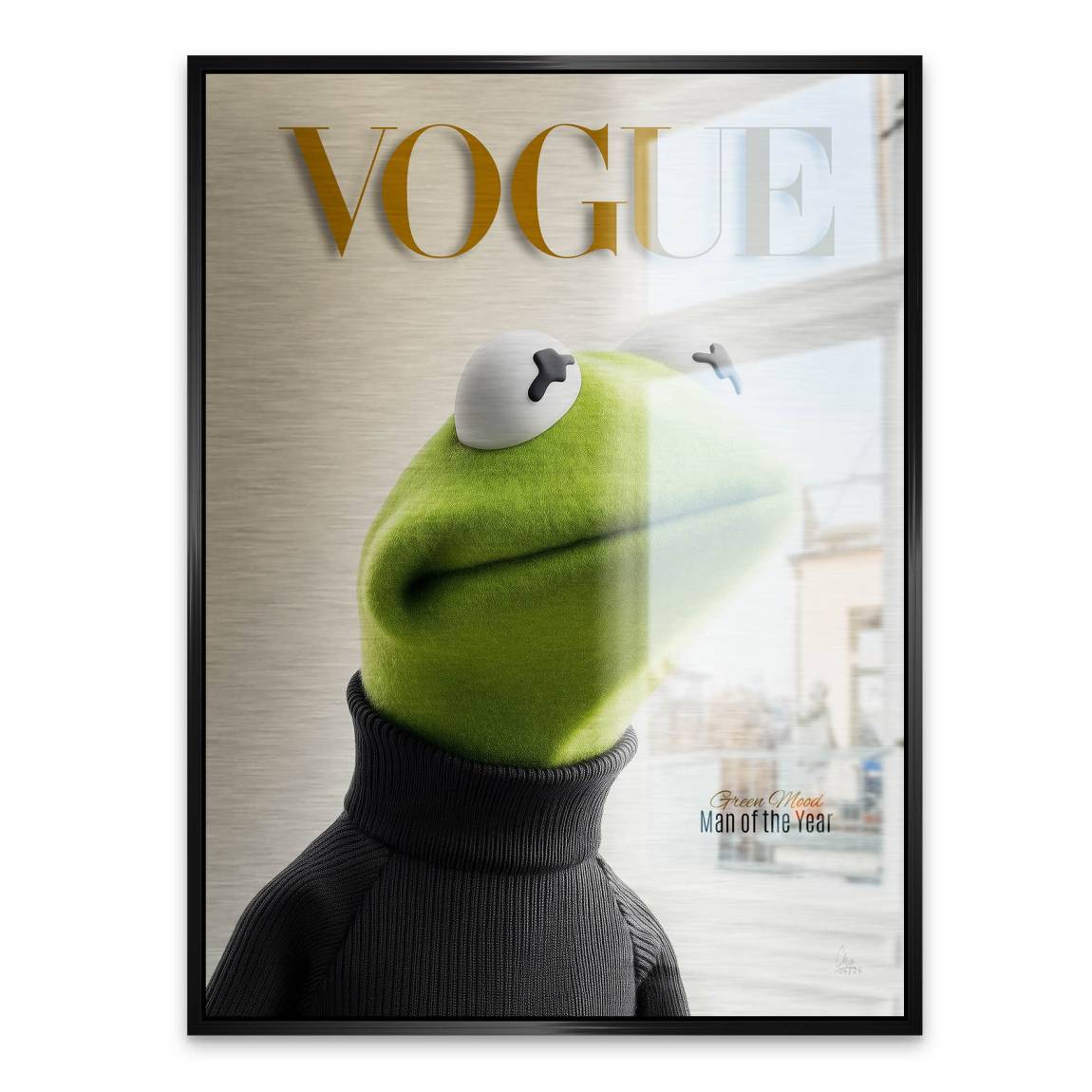 Kermit Couture Aluminiumbild gebürstet